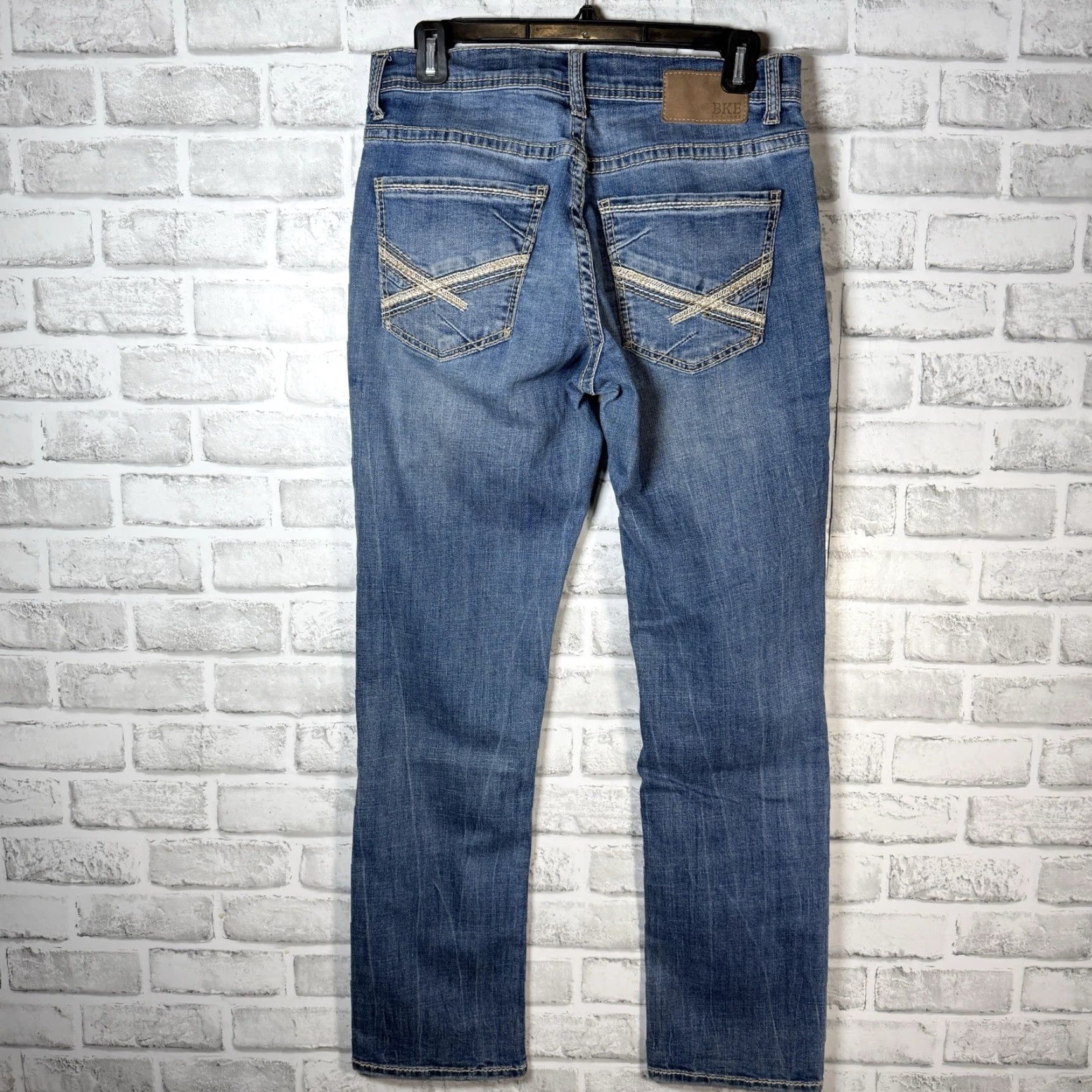 BKE BKE Alec Jeans Mens 30x30 Blue Cotton Straight Casual Size US 30 / EU 46 - 5 Thumbnail