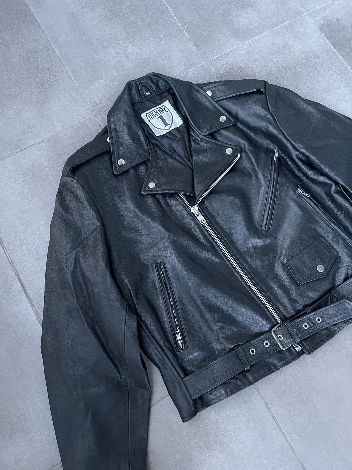 Leather Vintage Highway Black Racing Real Cow Leather Biker Jacket Size US L / EU 52-54 / 3 - 9 Thumbnail