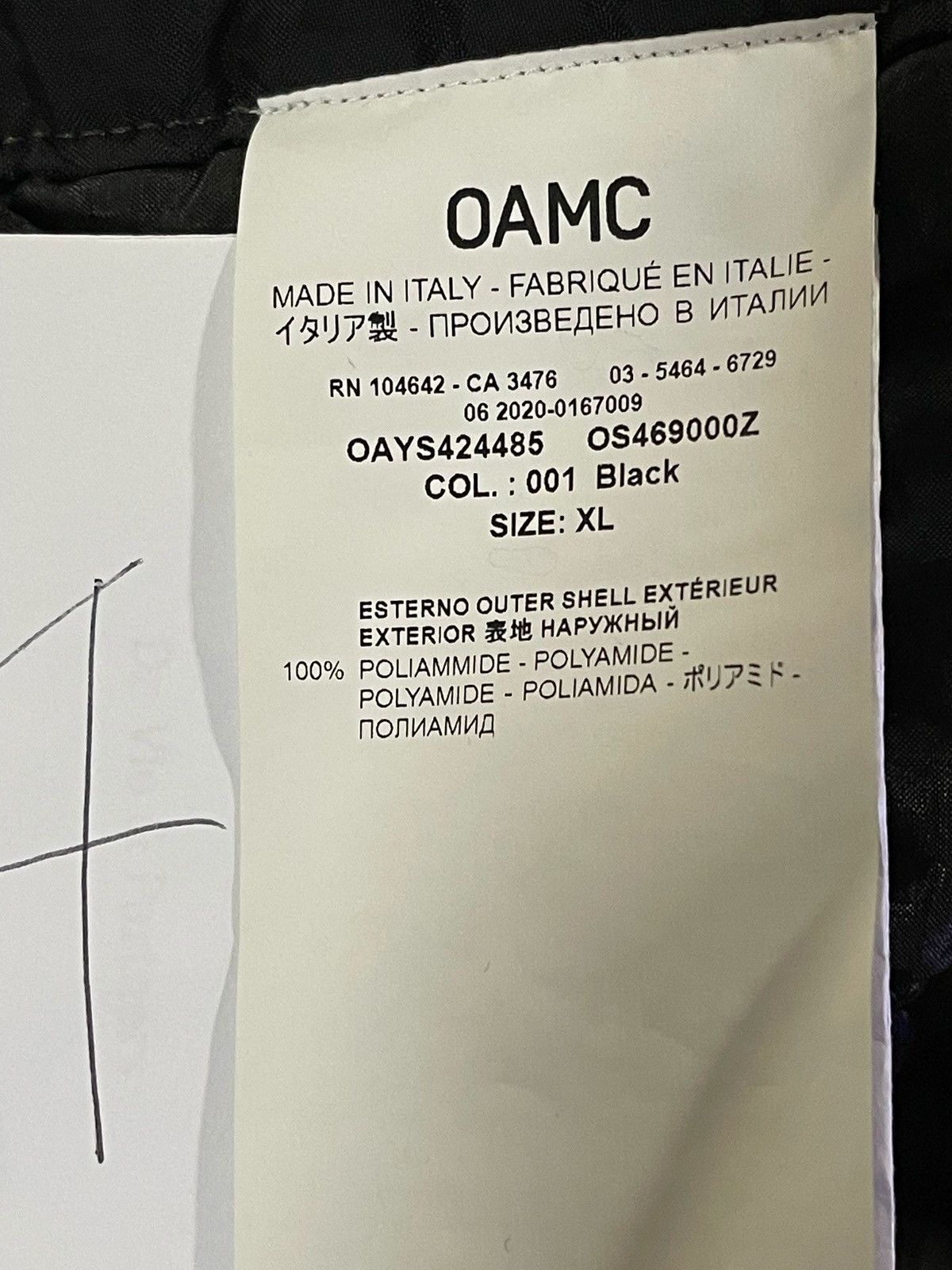 OAMC OAMC BLACK LIVES MATTER Liner Jacket Size US XL / EU 56 / 4 - 6 Thumbnail