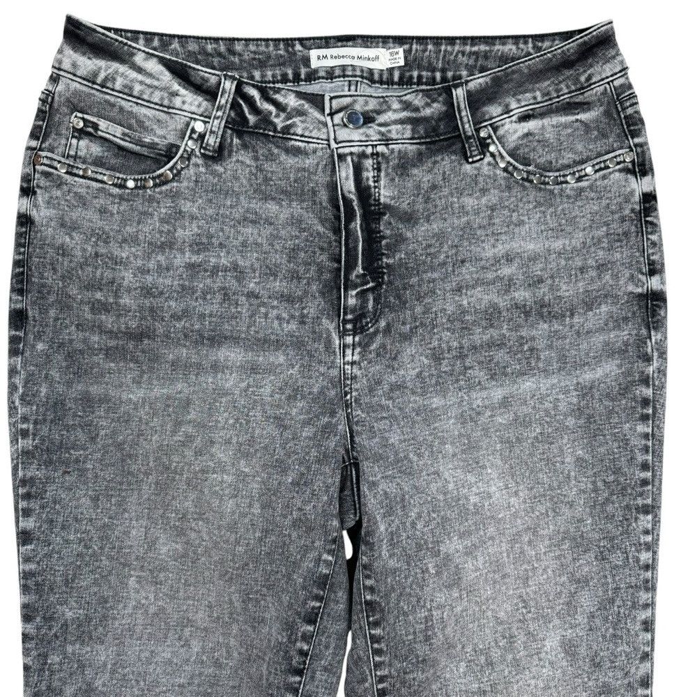 Rebecca Minkoff New Rebecca Minkoff Grey Studded Pockets High Waist Straigh Size 38" / US 16 / IT 52 - 4 Thumbnail