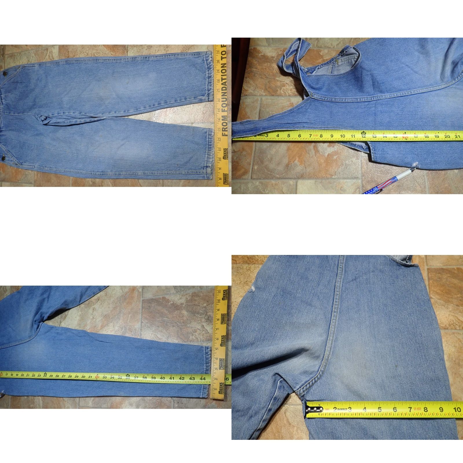 Vintage VINTAGE JET SET BLUE PLEATED DENIM OVERALLS ROMPER GIRLS SZ 26x21 Size US 26 / EU 42 - 8 Thumbnail