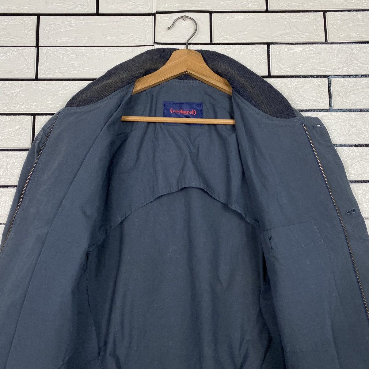 Japanese Brand 📌Vintage Bomber Jacket Fly Cacharel Bondage Design Size US L / EU 52-54 / 3 - 15 Thumbnail