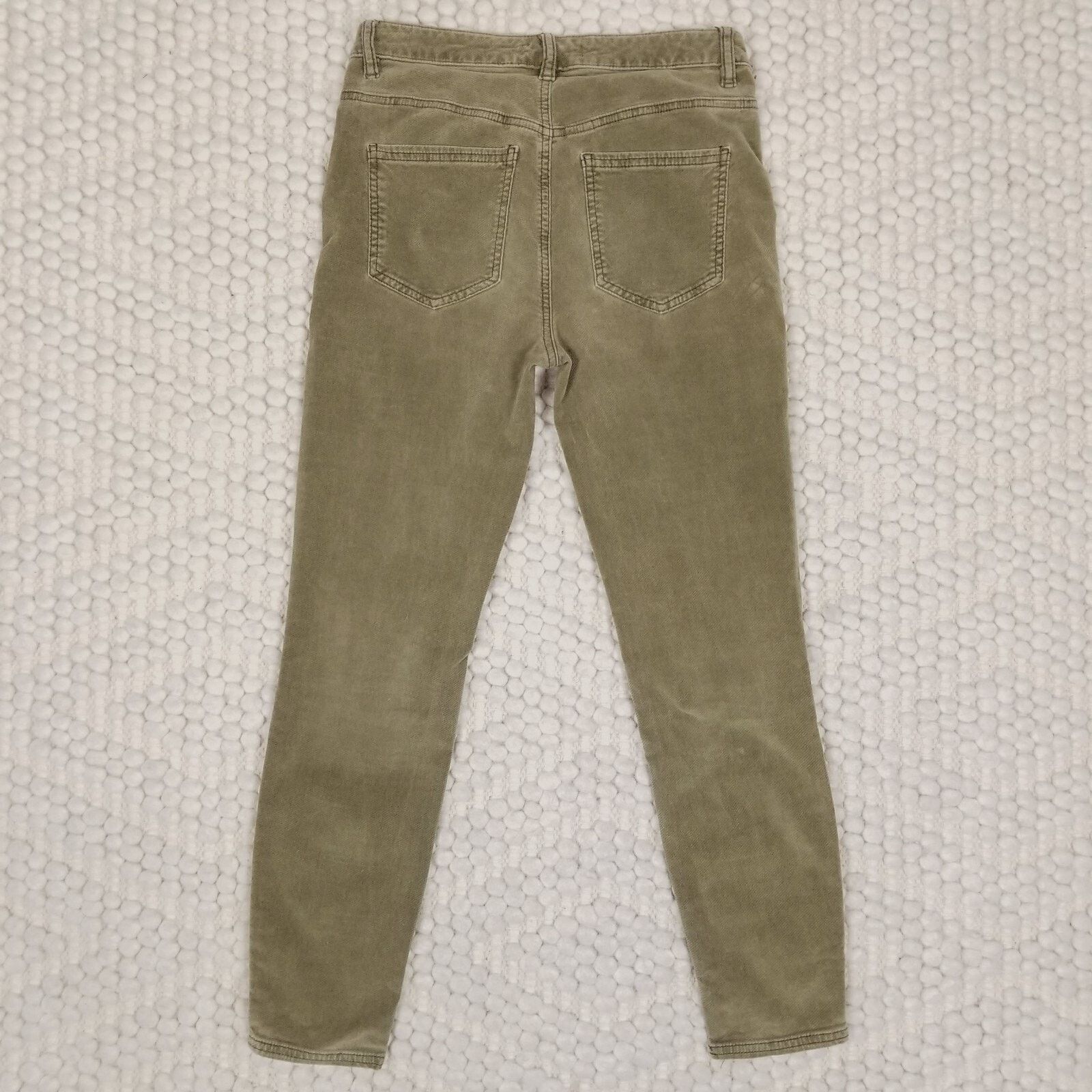 Free People Free People High Rise Slim Leg Olive Green Velvet Jeans 27 Size 27" / US 4 / IT 40 - 8 Thumbnail