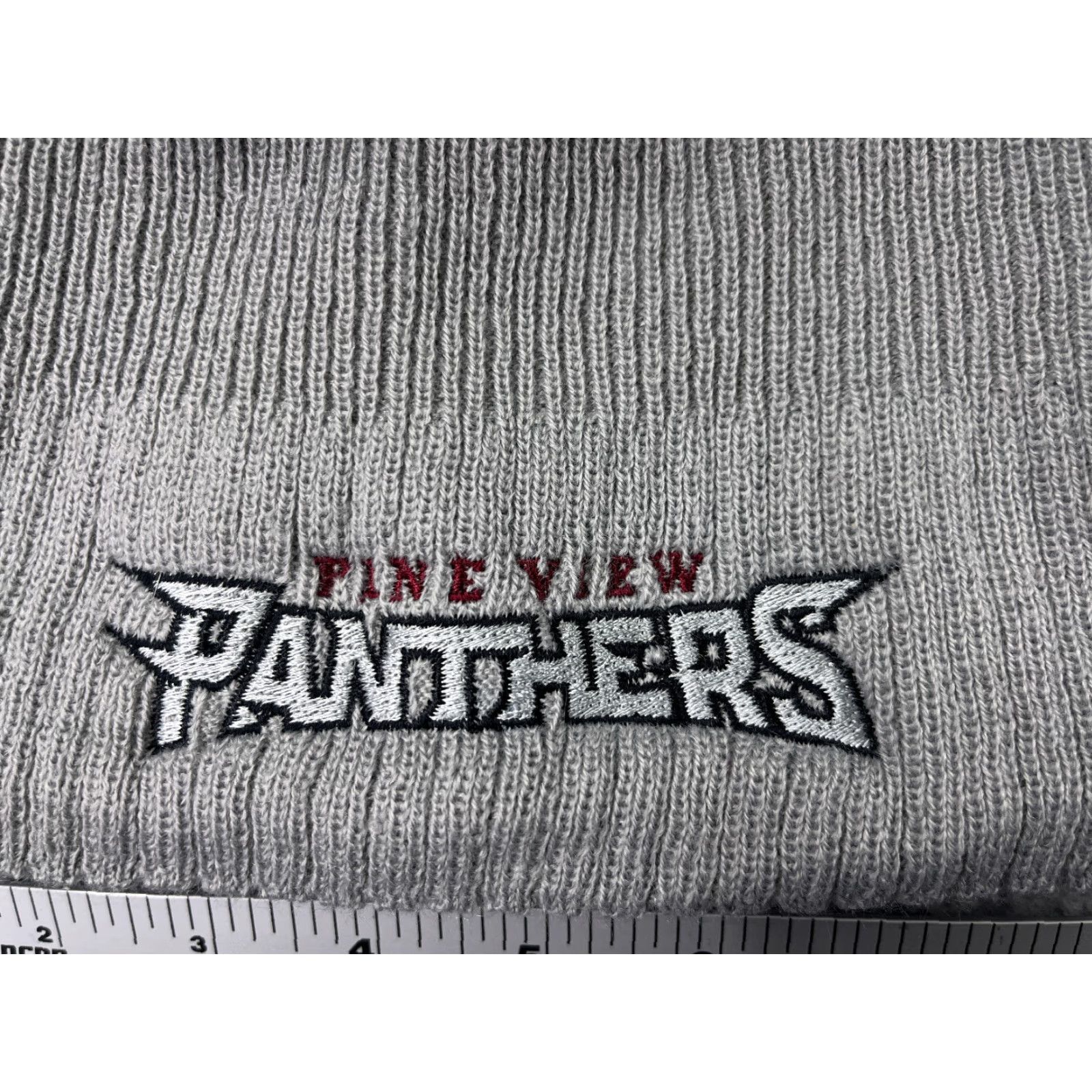 New Era Pineview Panthers Beanie Toque Adult One Size Gray Knit Acrylic Polyester Lined Size US 35 - 2 Thumbnail