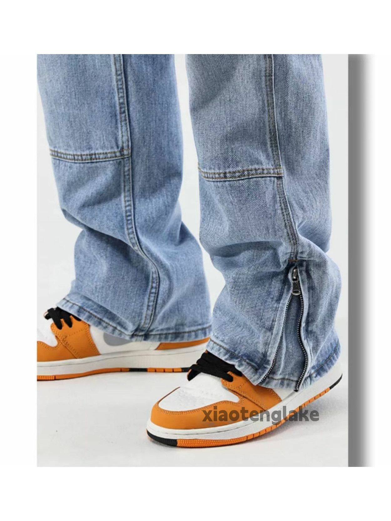 Jean × Vintage washed faded utility carpenter workwear zipper jeans Size US 32 / EU 48 - 4 Thumbnail