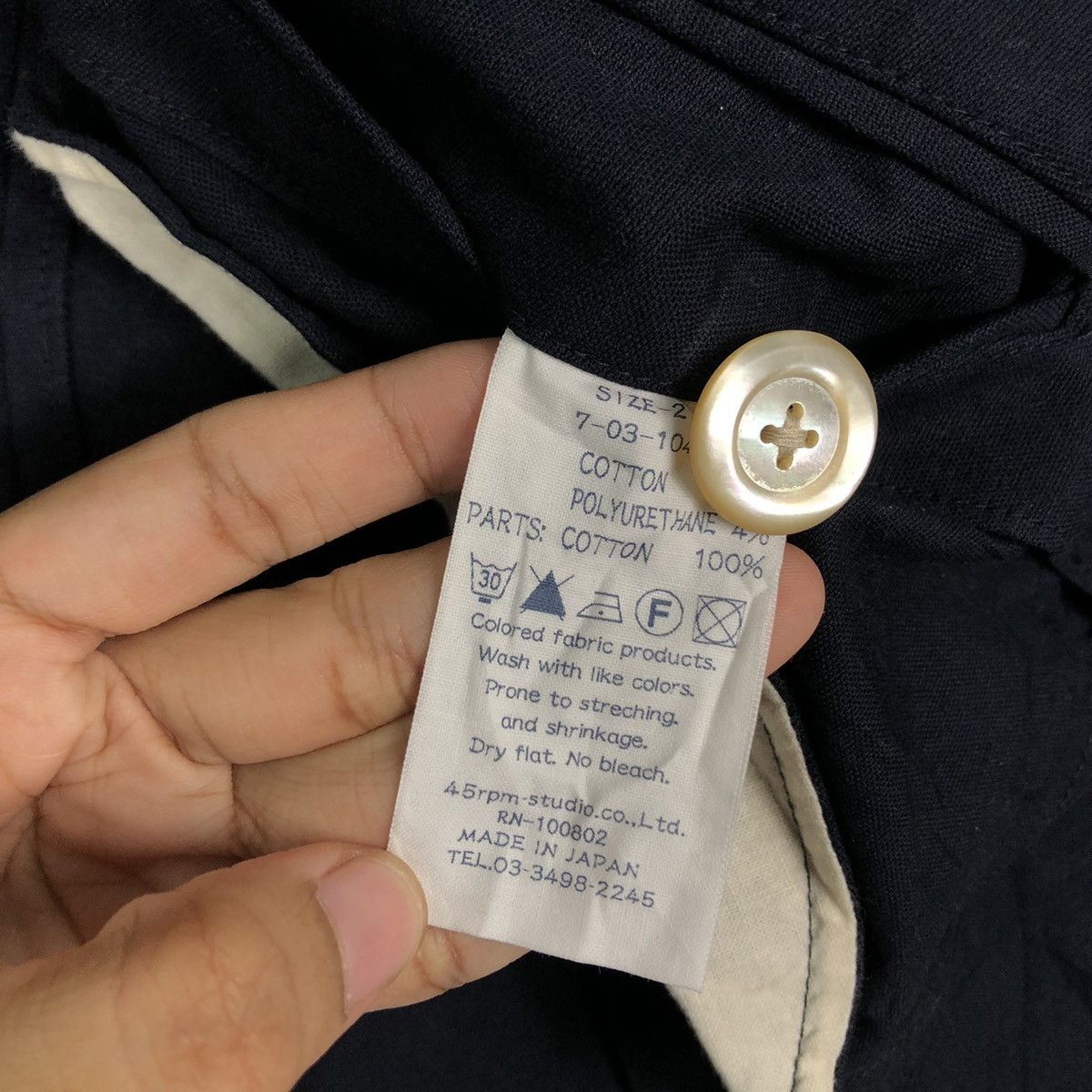 45rpm 🔥Vintage Indigo Cropped Chore Jacket 45RPM Japan Made Size US M / EU 48-50 / 2 - 17 Thumbnail