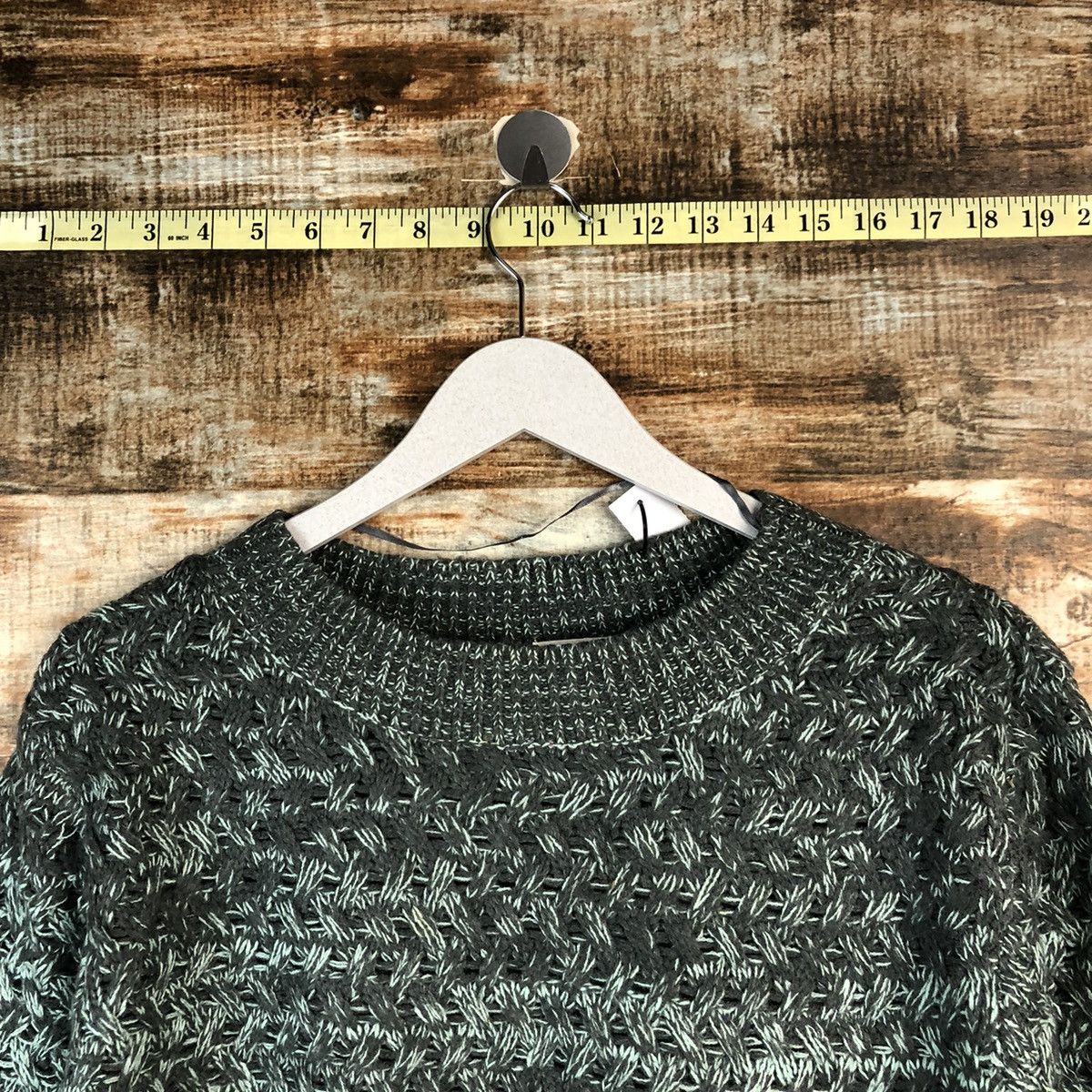 GU × Homespun Knitwear GU Green two tone sweatshirt long Knitwear #A2502 Size M / US 6-8 / IT 42-44 - 4 Thumbnail