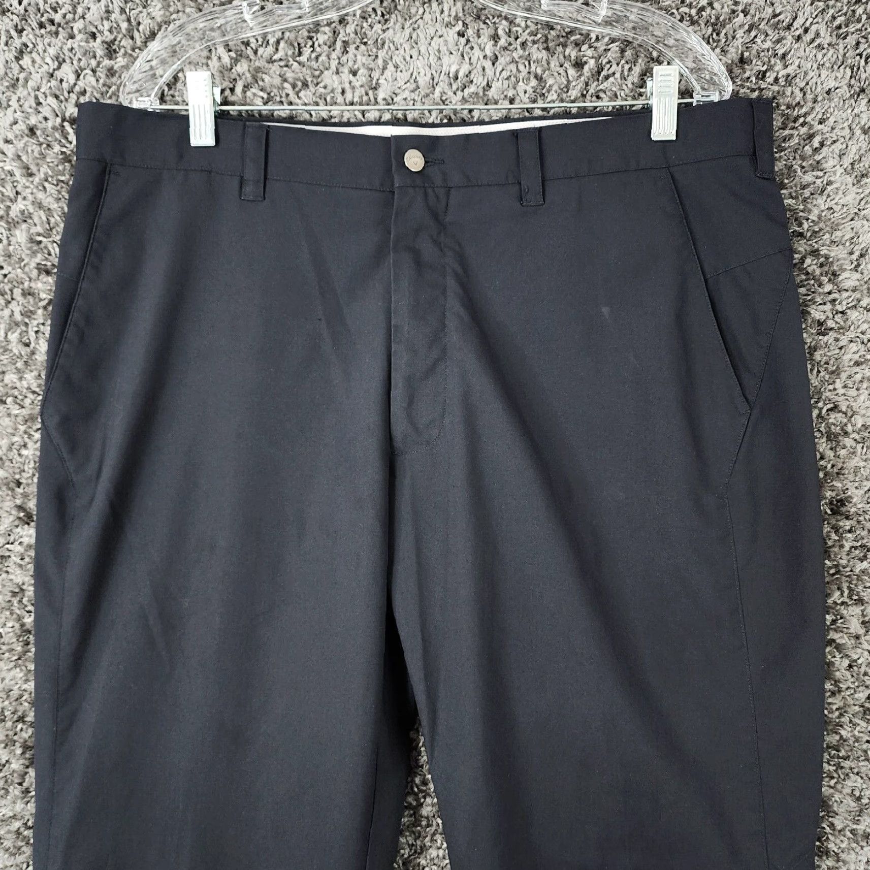 Callaway Callaway Men Pants Dark Blue 100% Polyester Straight Leg 36x30 Chino Size US 36 / EU 52 - 2 Thumbnail