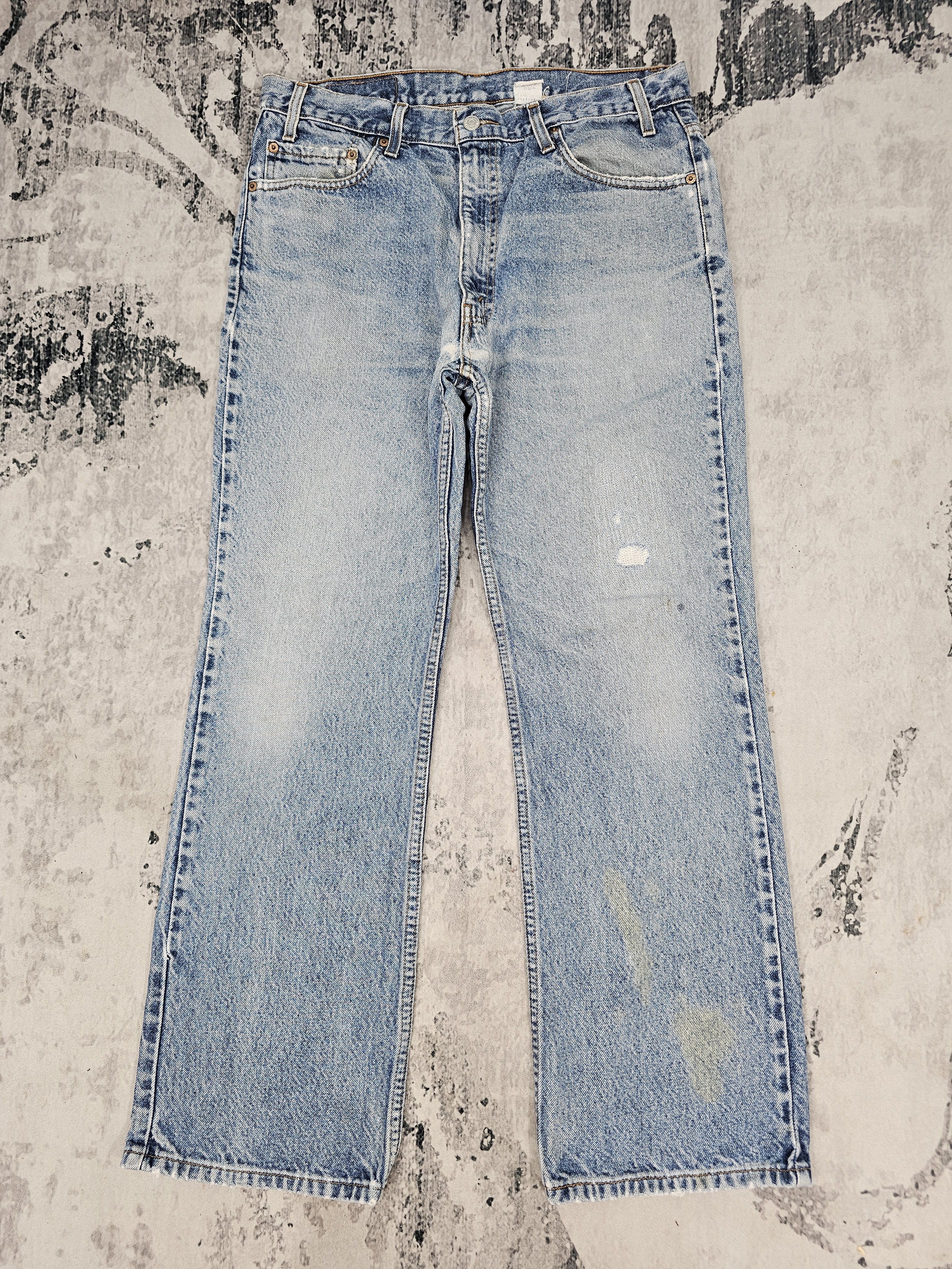Vtg 90's LEVIS 517 Boot Cut Flare Made In USA Ripped L0534
