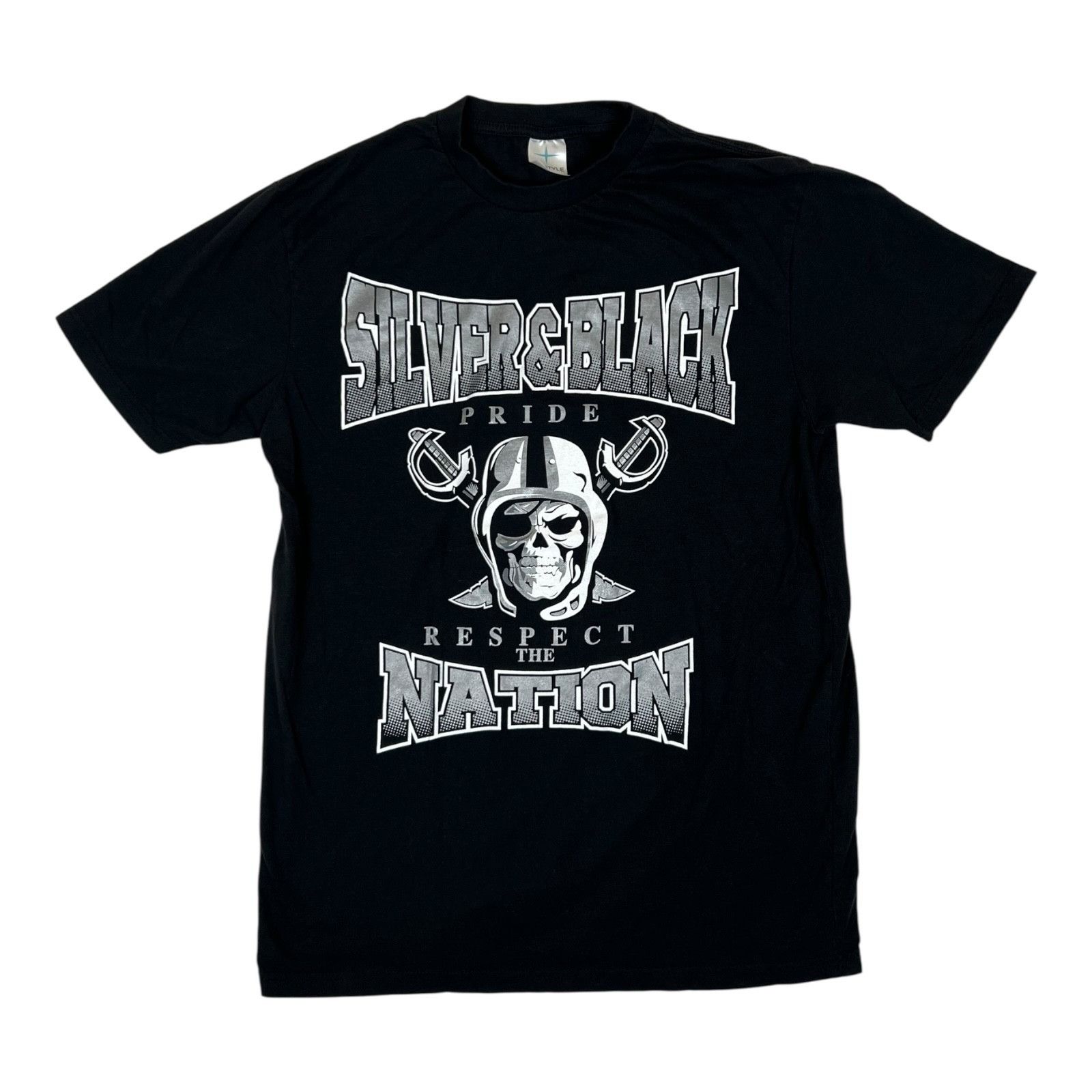 Gildan VTG Oakland Raiders T-Shirt Black Silver Pride Respect The N Size US M / EU 48-50 / 2 - 1 Thumbnail