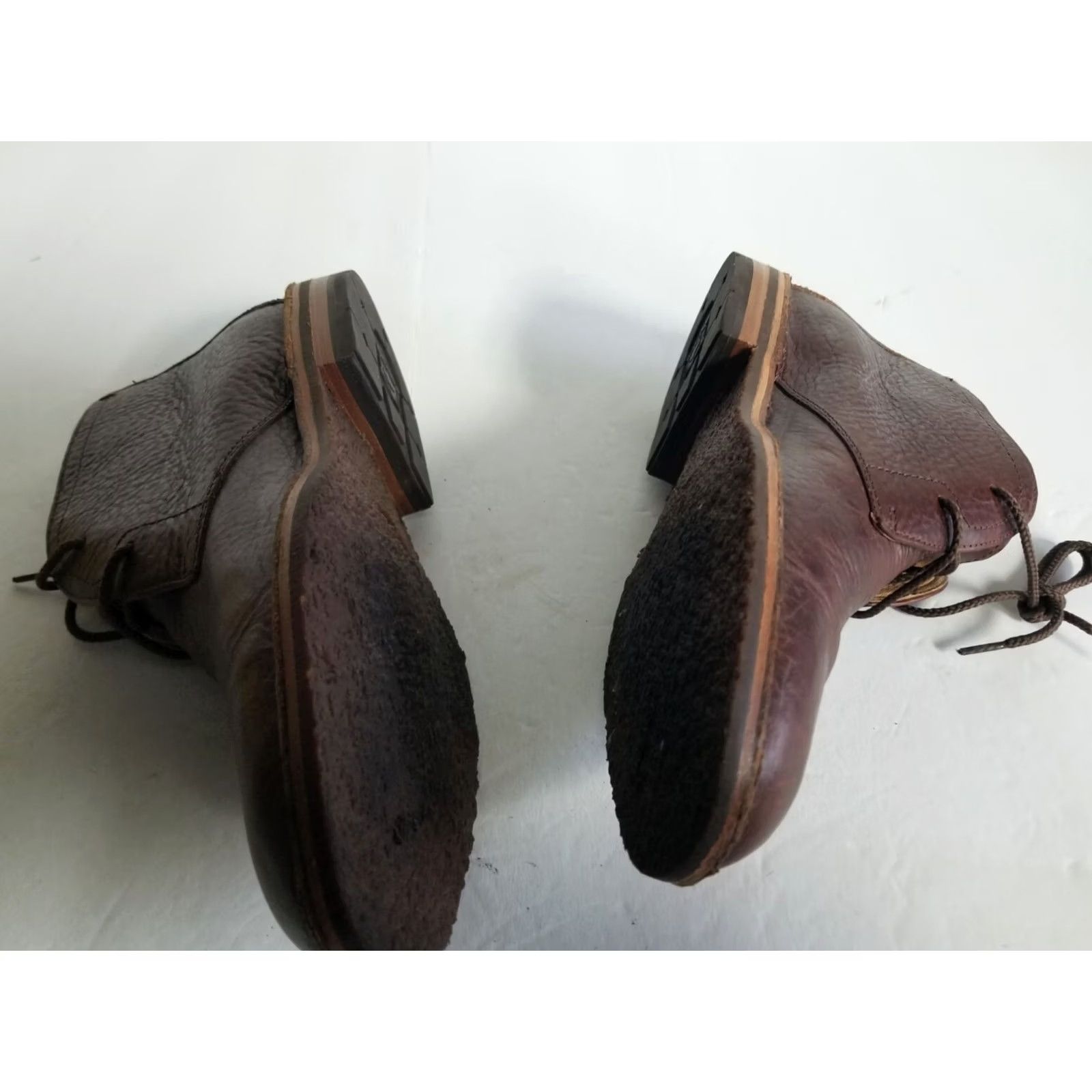 Vibram HS TRASK Brady Men CHUKKA Boot Leather Lace Up 8 M Brown VIBRAM Leather Outsole Mens Size US 8 / EU 41 - 7 Thumbnail