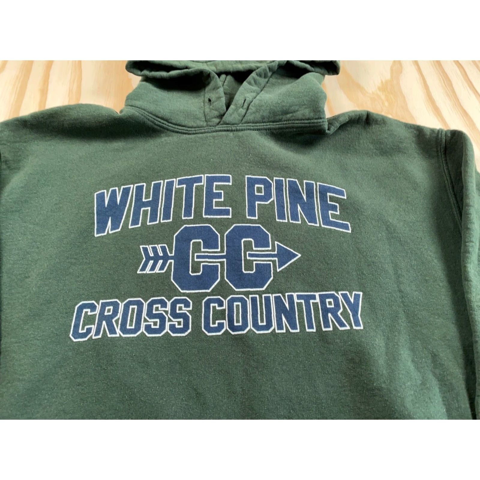 Vintage VINTAGE White Pine Cross Country Hoodie Adult Medium Dark Green Graphic Sweatshirt 90s Mens Size US M / EU 48-50 / 2 - 4 Thumbnail