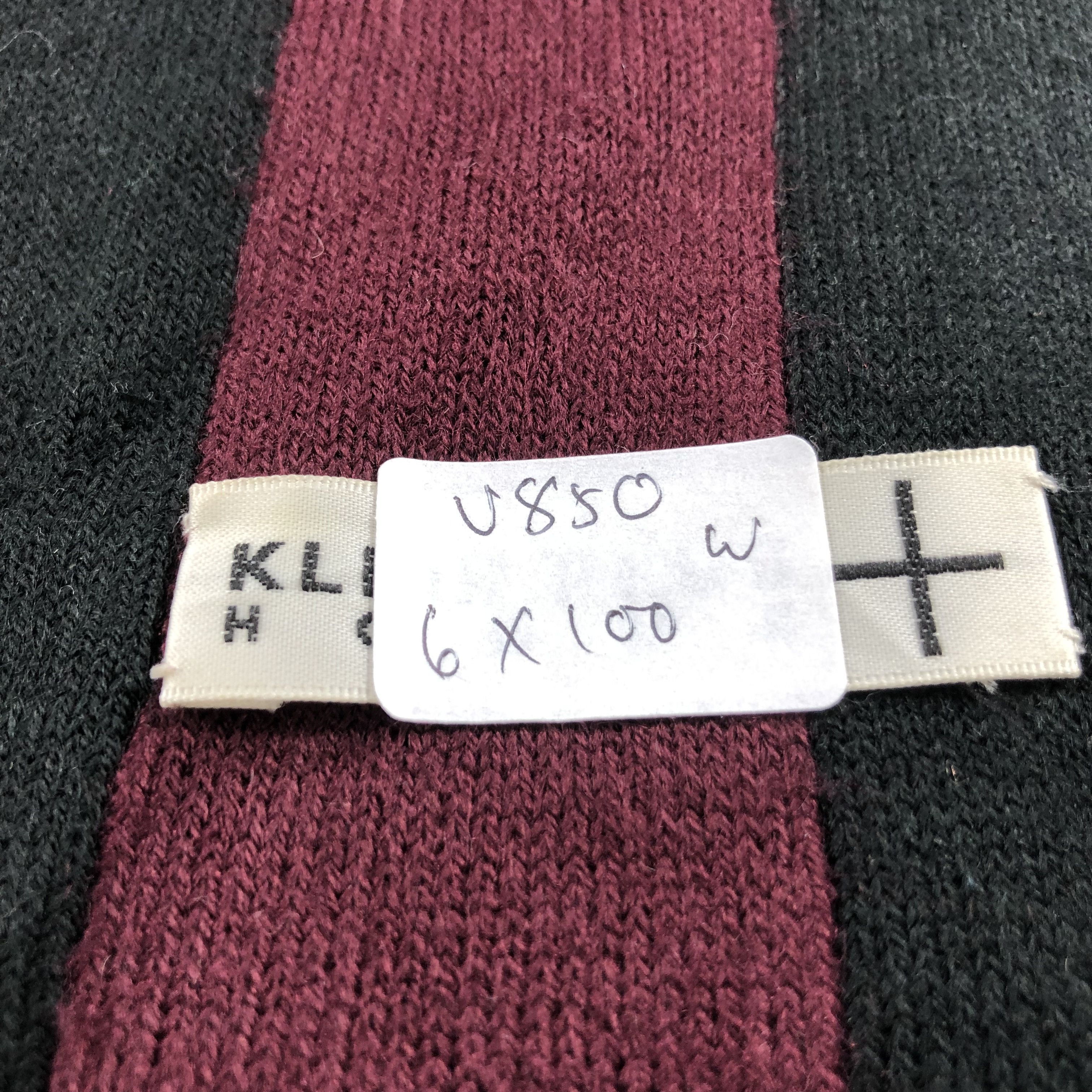 Japanese Brand Klein Plus Homme Striped Wool Scarf Muffler V850 Size ONE SIZE - 5 Thumbnail