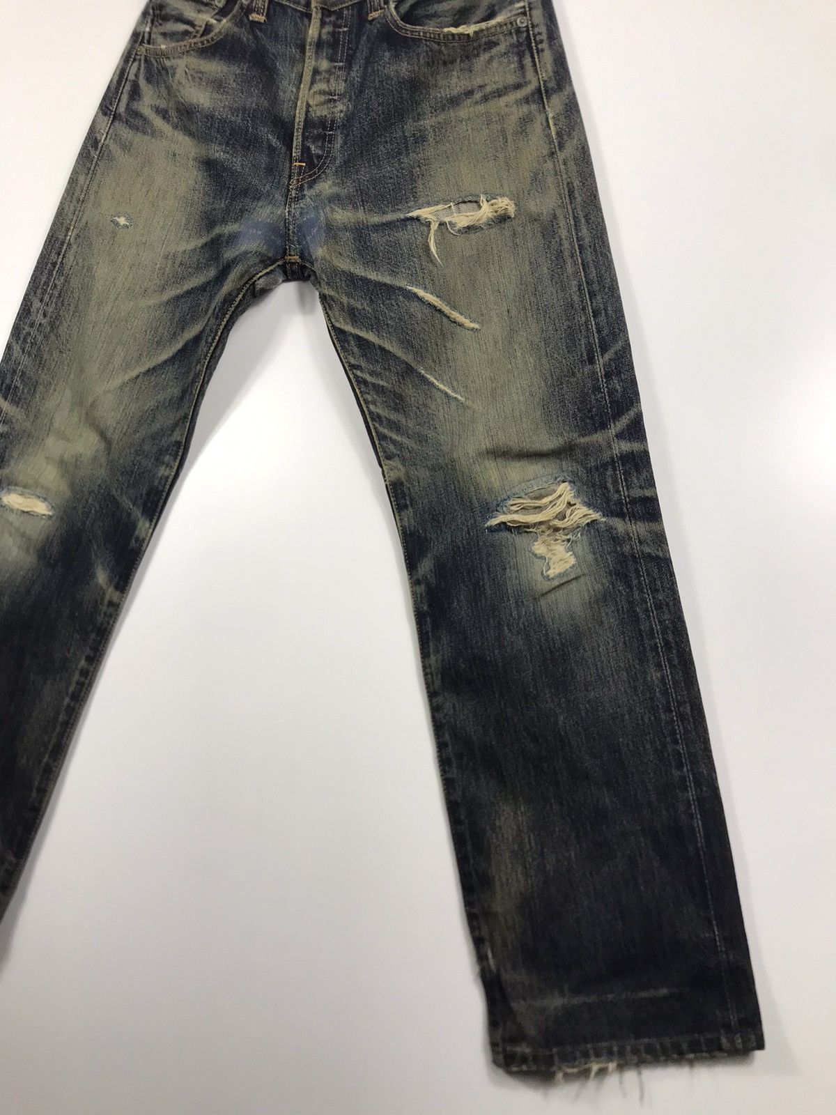 Levi's ⚡️Vintage Y2K Levi’s 501 Distressed Style Denim Size US 32 / EU 48 - 3 Thumbnail