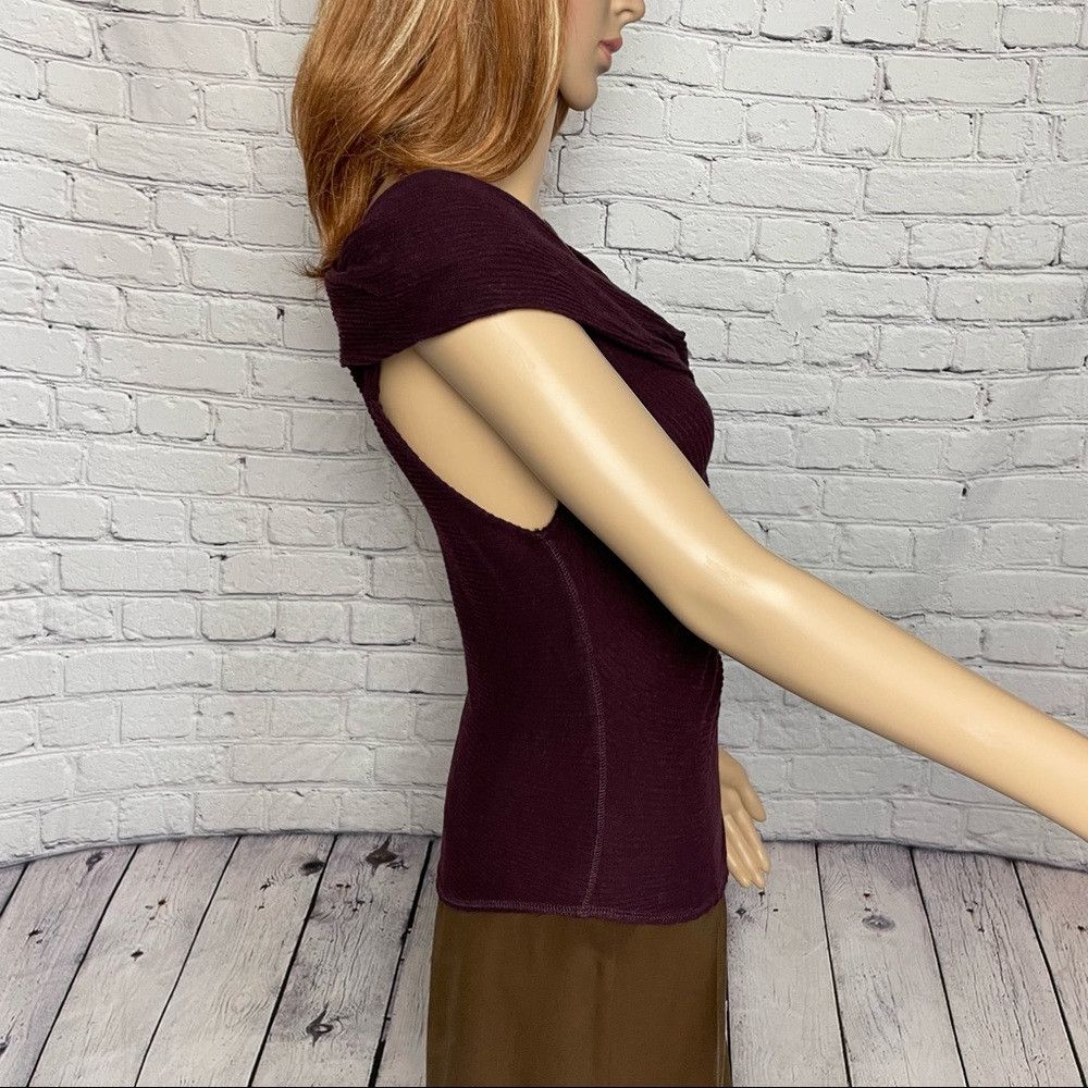 Free People NWT New $58 Free People This Cutie Purple Ruched Off-the-Sh Size L / US 10 / IT 46 - 8 Thumbnail