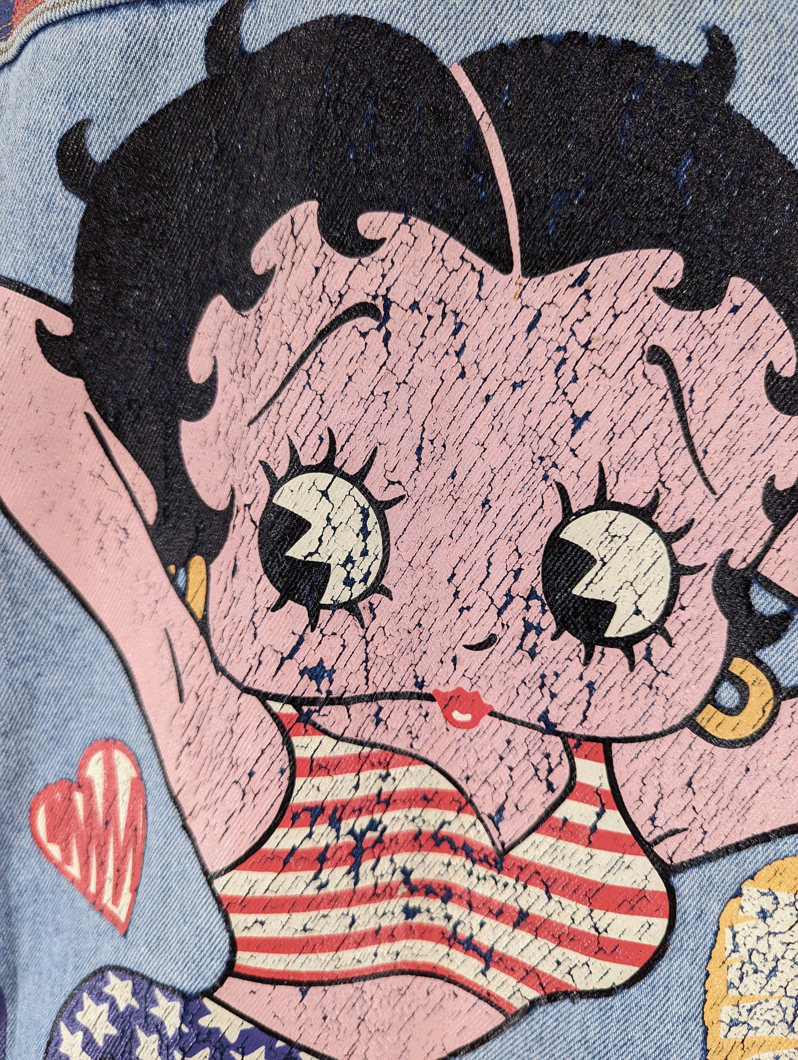 Disney Vintage 90s Betty Boop Boxy Denim Jacket Size US L / EU 52-54 / 3 - 7 Thumbnail