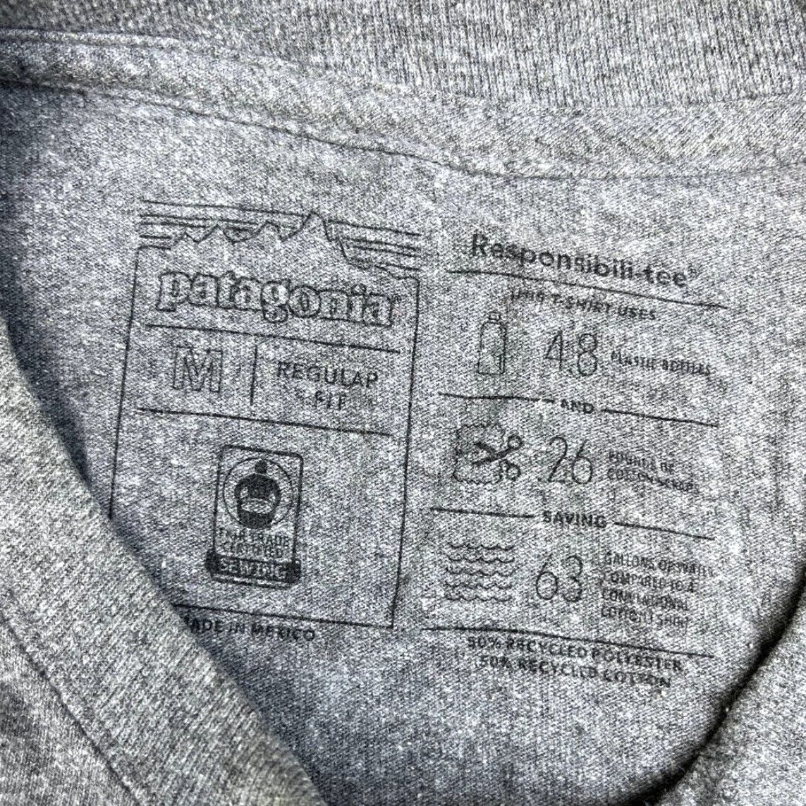 Patagonia Patagonia P-6 Back Logo Responsibili-Tee Short Sleeve Shirt Gray M Mens Shirt Size US M / EU 48-50 / 2 - 4 Thumbnail