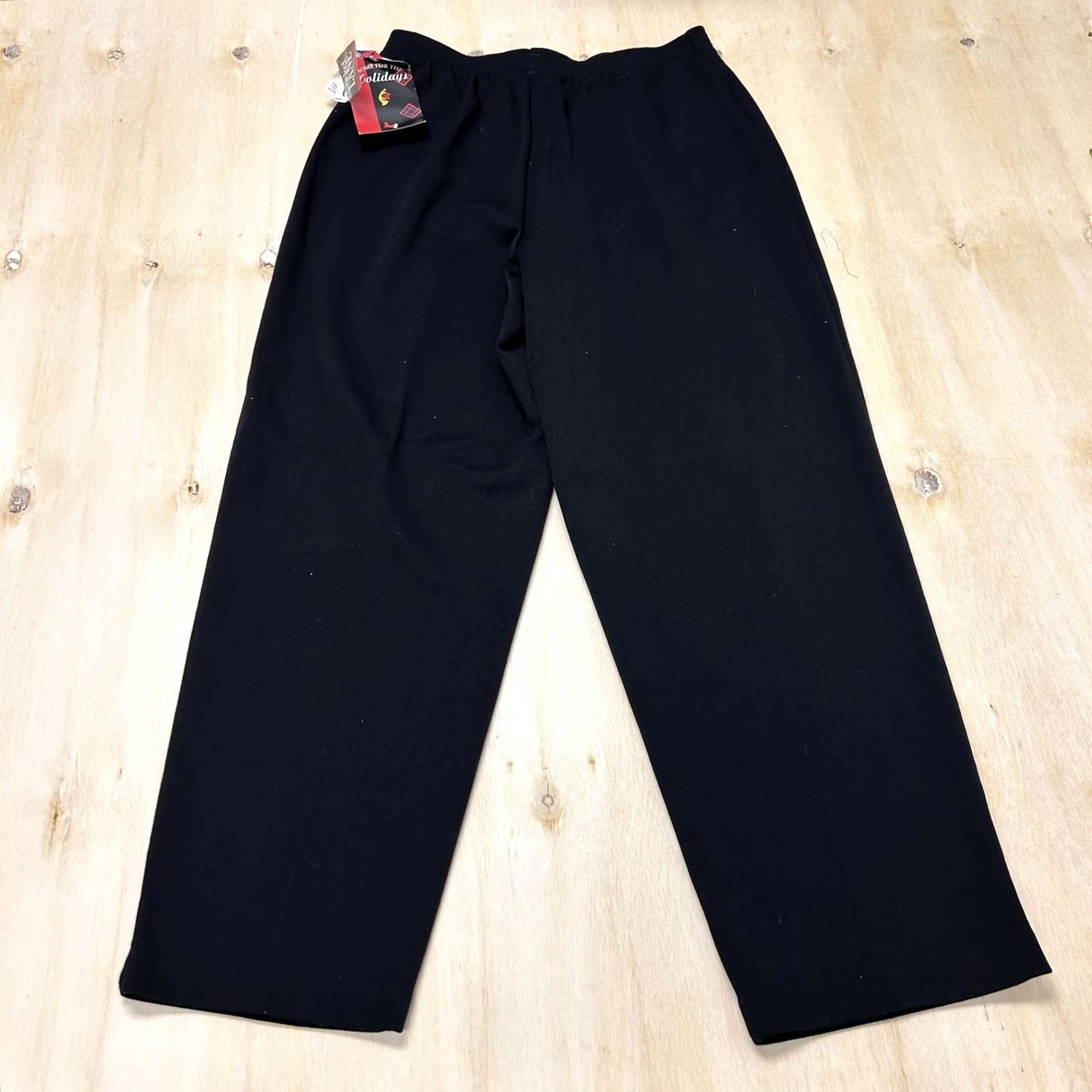 Vintage Vintage Sweatpants Womens M Black Knit Elastic Waist Pull On Lounge Cricket Lane Size 32" / US 10 / IT 46 - 5 Thumbnail