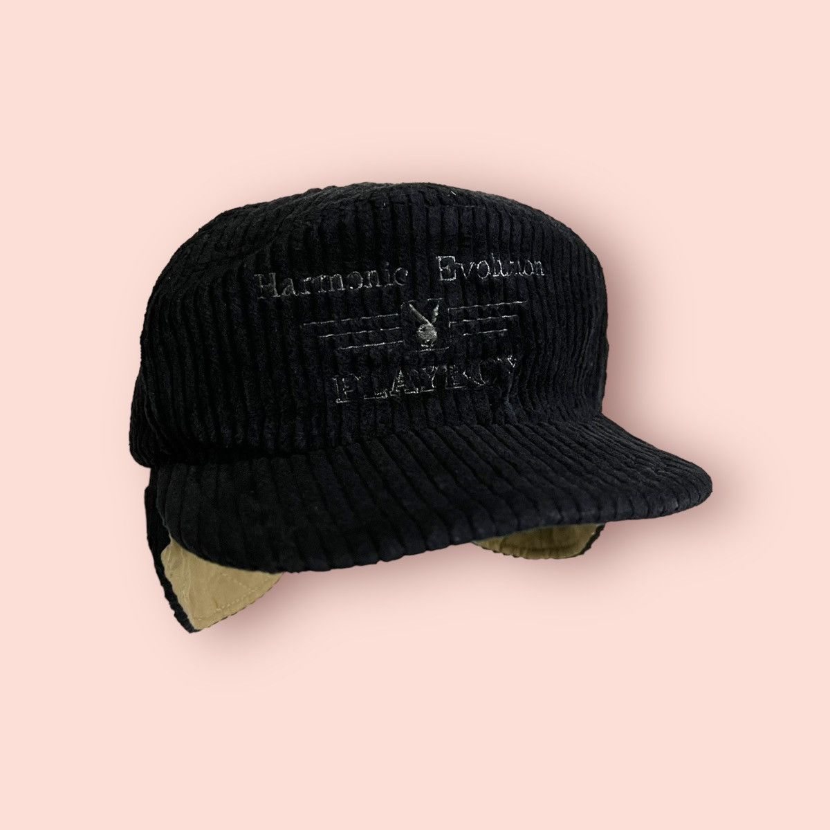 Playboy VINTAGE PLAYBOY EAR FLAP CORDUROY TRAPPER HAT Size ONE SIZE - 12 Thumbnail