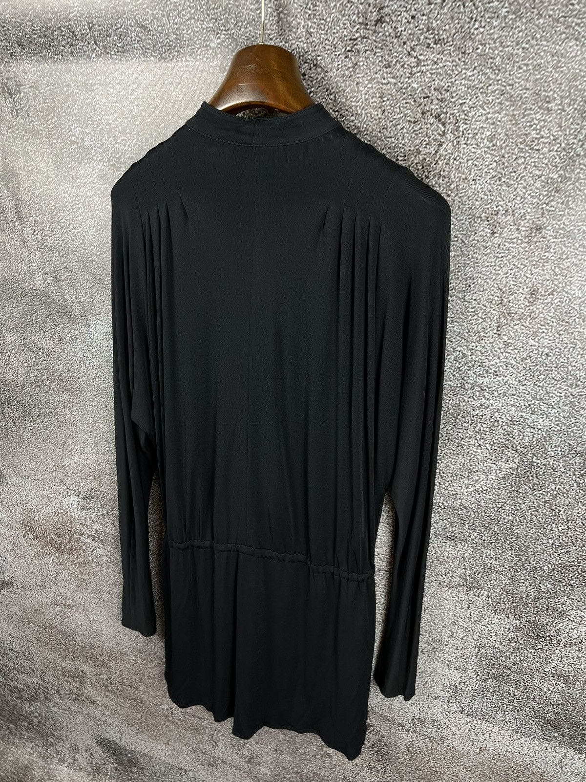Designer × Jil Sander 90s Jil Sander black vintage viscose tunic dress pleated Size S / US 4 / IT 40 - 11 Thumbnail