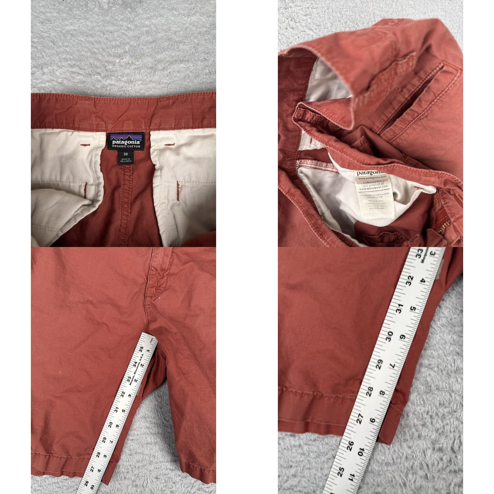 Patagonia Patagonia Shorts Mens 30 Brown Red Organic Cotton Hemp Chino 8 Inseam Casual Size US 30 / EU 46 - 8 Thumbnail