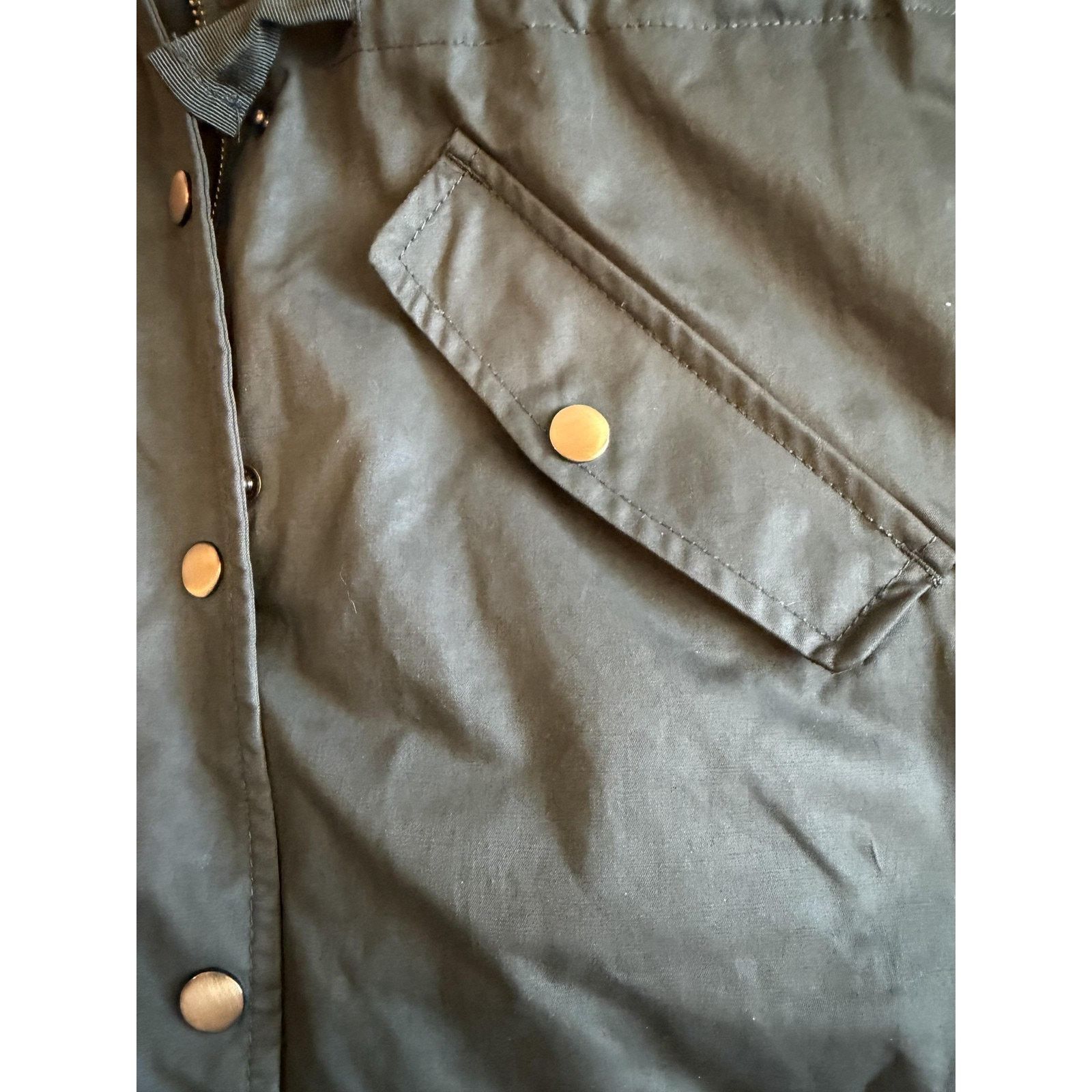 Loft LOFT Coat XSP Green Faux Fur Lined Hooded Parka Canvas Size XS / US 0-2 / IT 36-38 - 8 Thumbnail