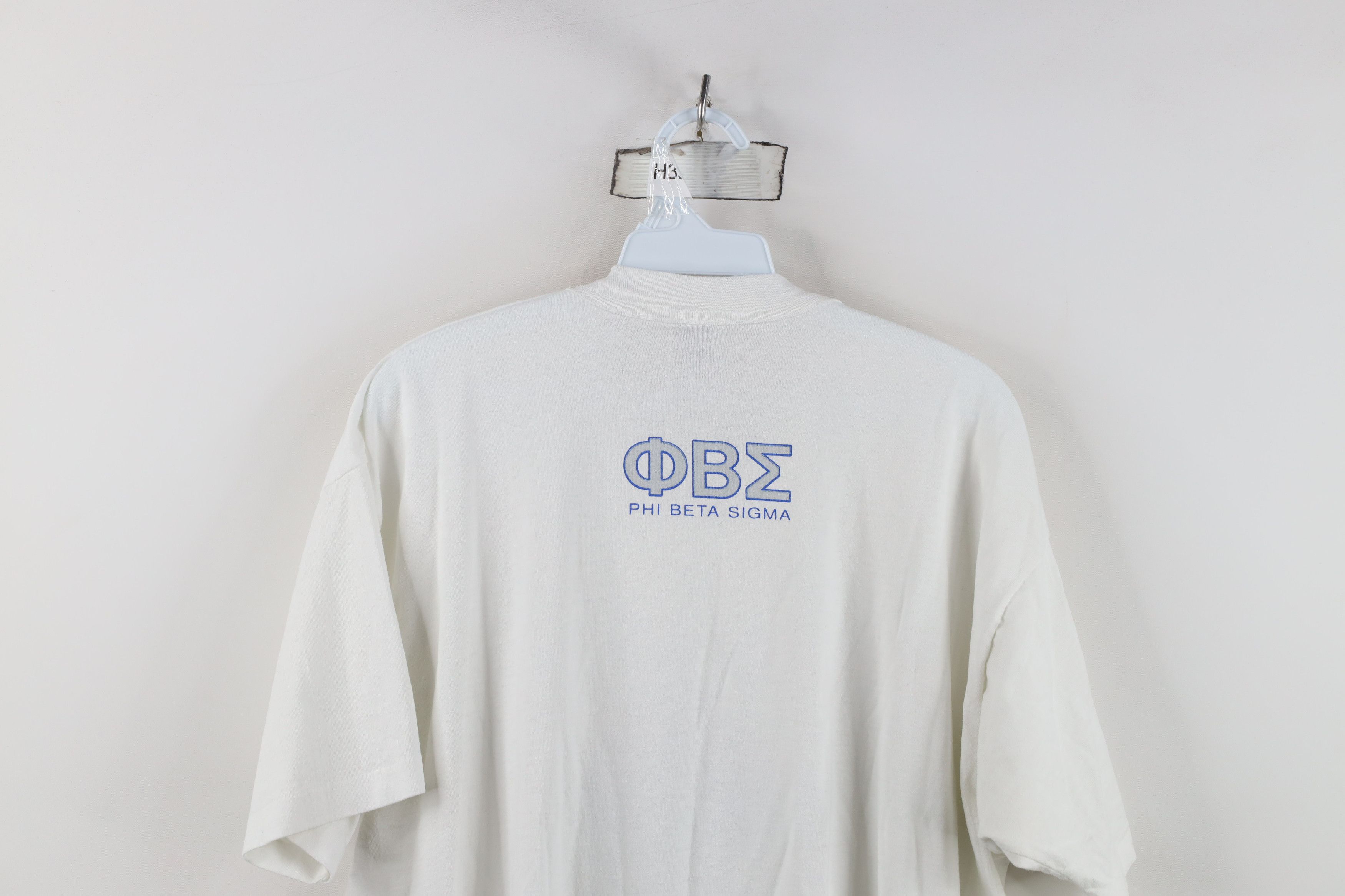 Vintage Vintage 90s Beta Sigma Fraternity Short Sleeve T-Shirt USA Size US XL / EU 56 / 4 - 11 Thumbnail