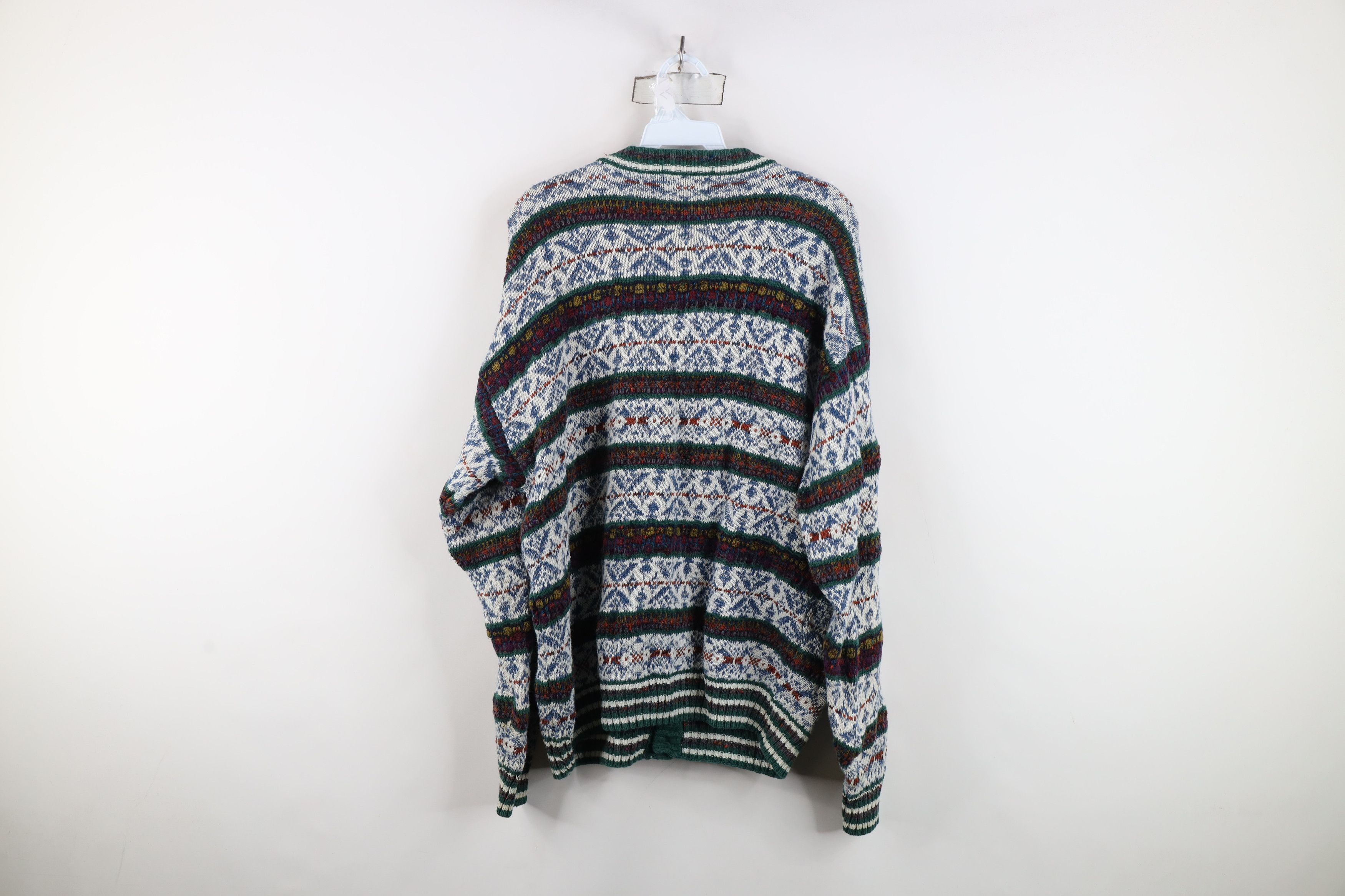 Vintage Vintage 90s Streetwear Fair Isle Knit Cardigan Sweater Size US M / EU 48-50 / 2 - 13 Thumbnail