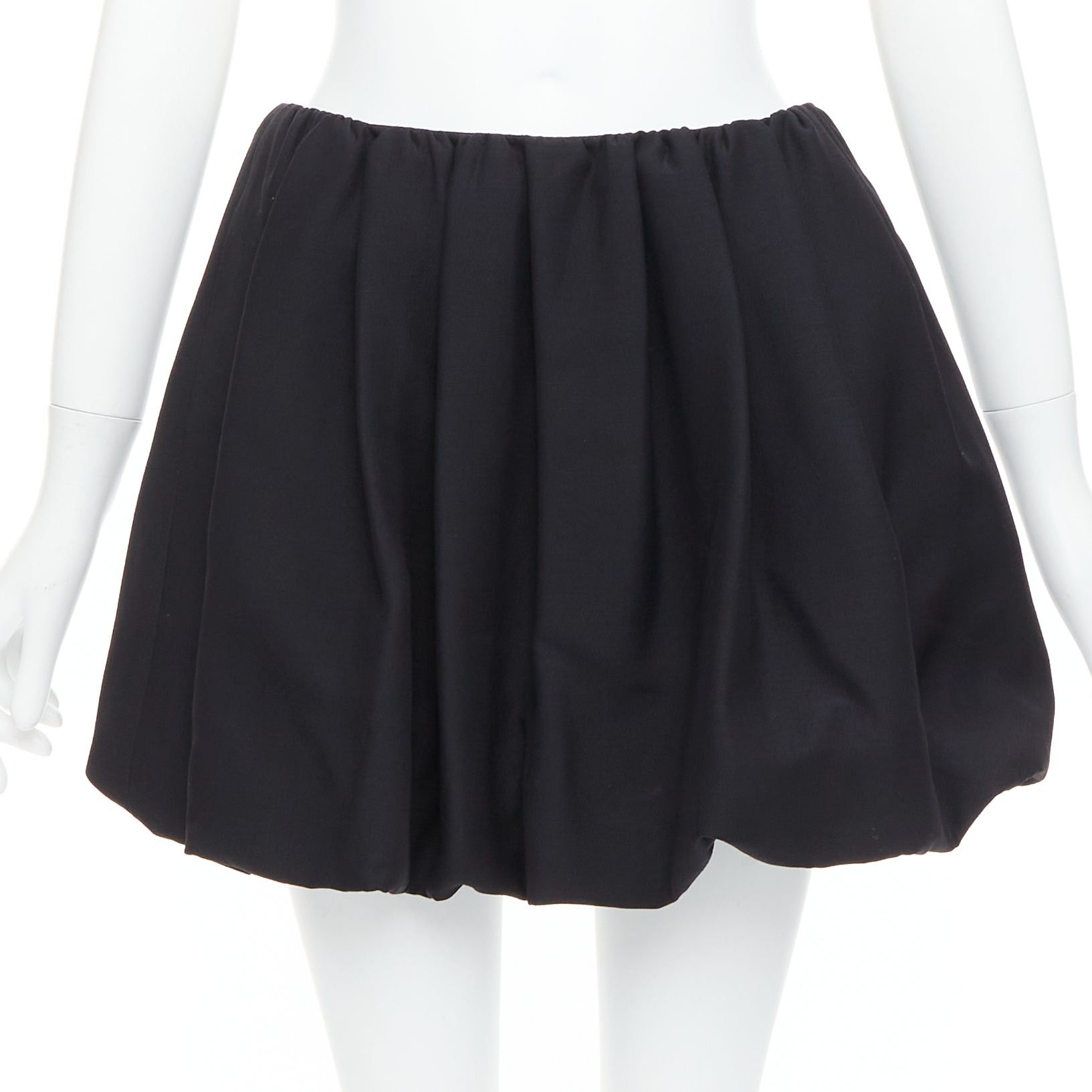 Valentino VALENTINO 2023 black crepe couture silk puff ball bubble skirt IT38 XS Size 26" / US 2 / IT 38 - 1 Thumbnail