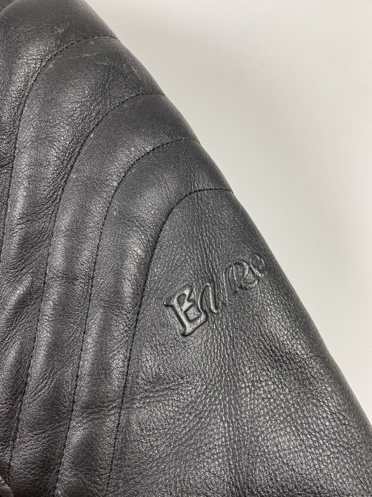 Vintage 1990’s Vintage Euro Style Heavy Leather Biker Jacket Size US M / EU 48-50 / 2 - 6 Thumbnail