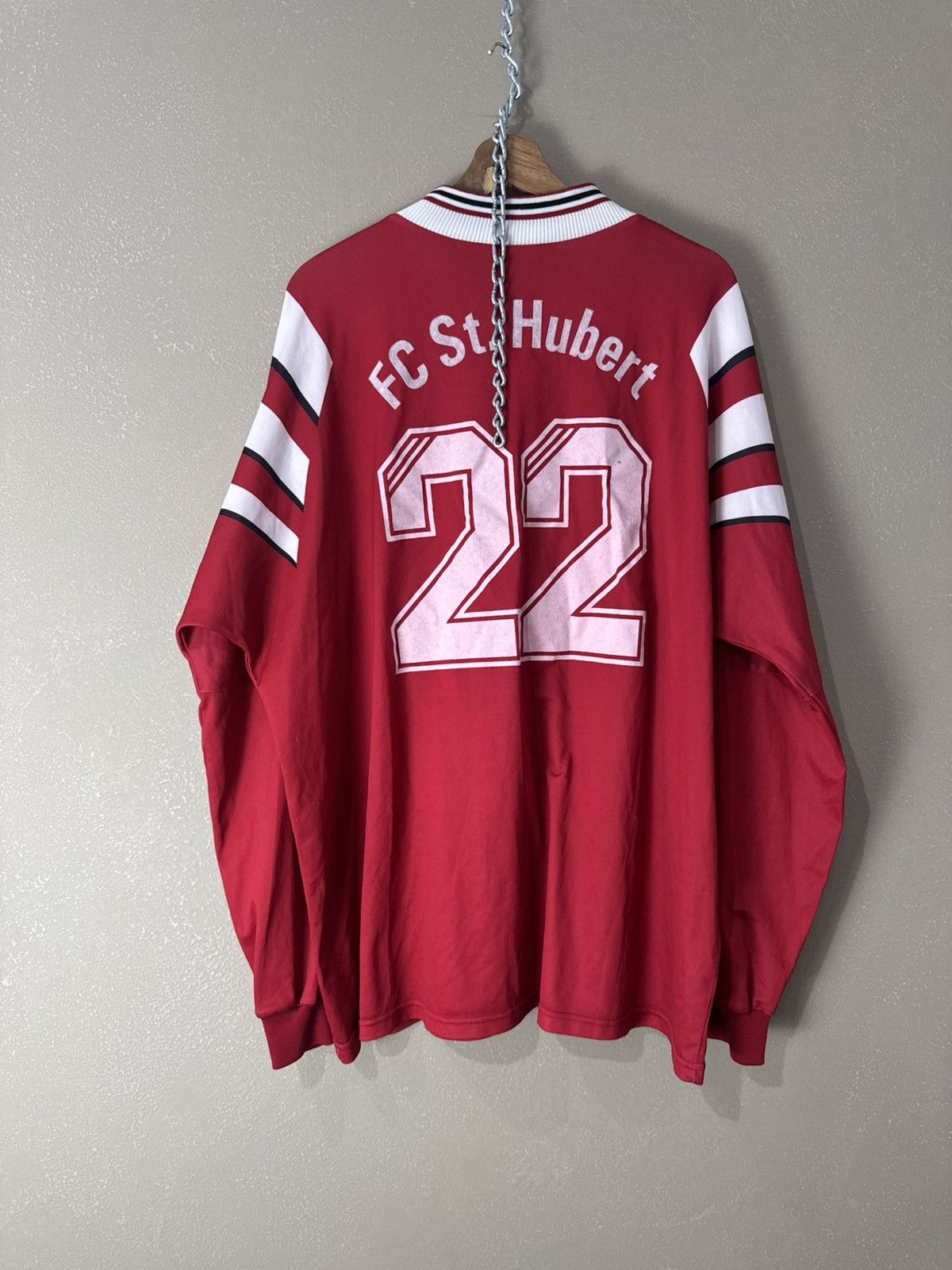 Adidas Adidas longsleeve jersey 90s Shirt FC ST Hubert Techno 80s Size US XXL / EU 58 / 5 - 2 Thumbnail