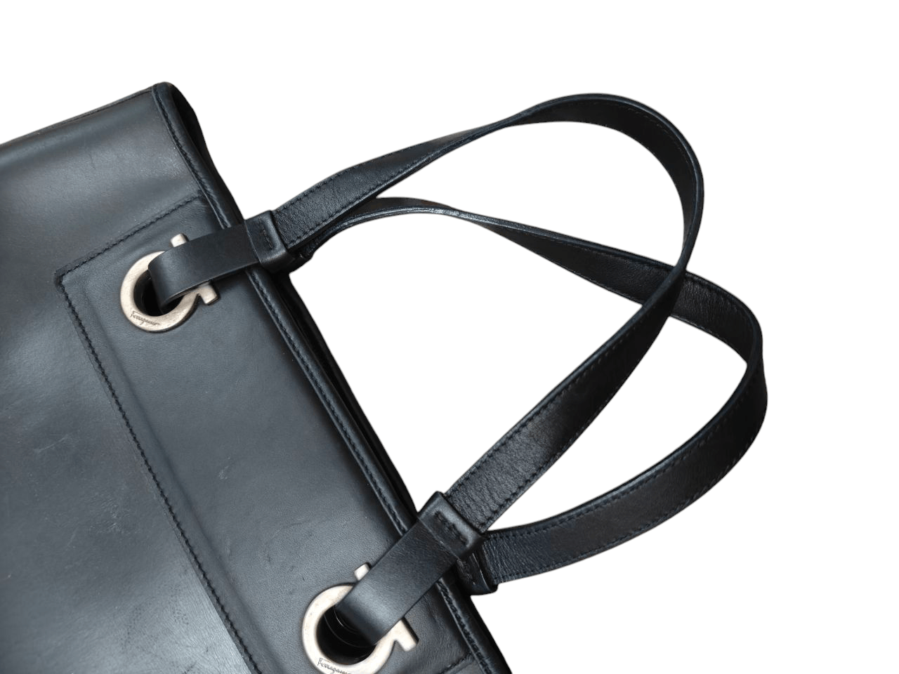 Salvatore Ferragamo Salvatore Ferragamo Black Gancini Handbag Size ONE SIZE - 9 Thumbnail