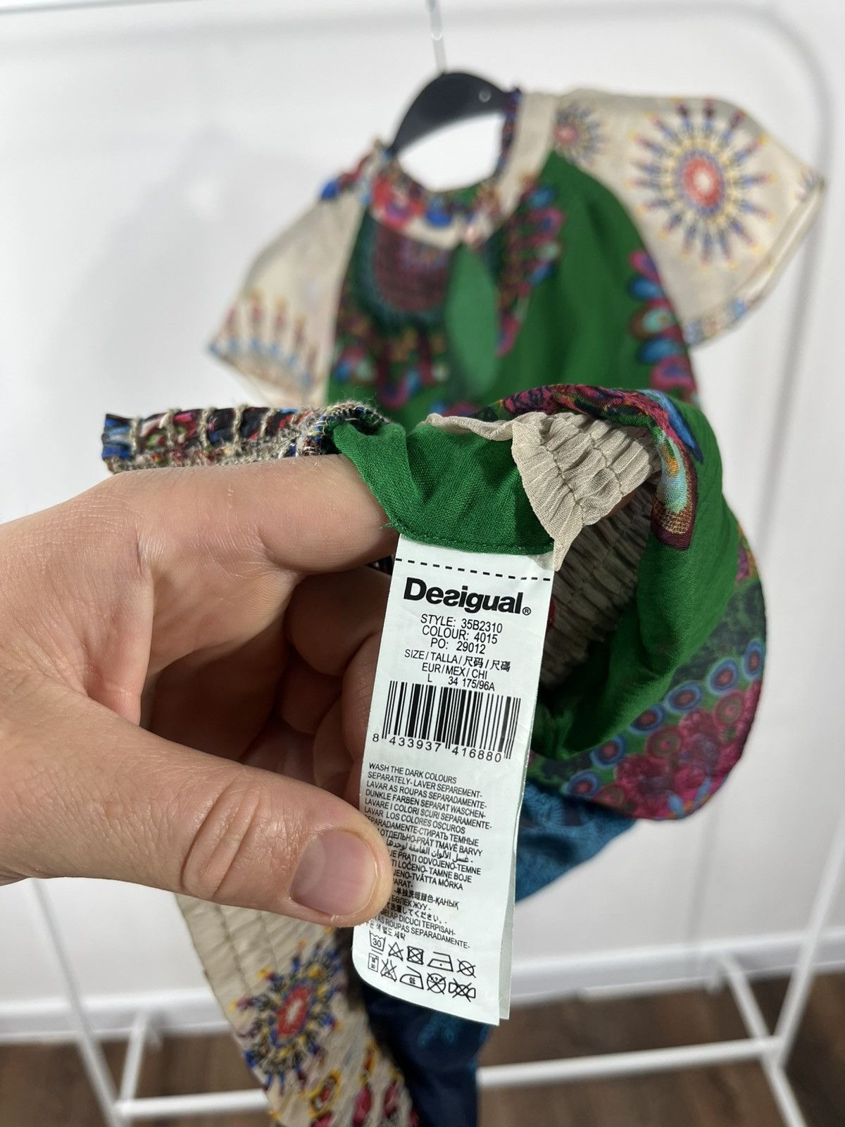 Desigual Desigual multicolor boho mini dress green abstract print L Size L / US 10 / IT 46 - 9 Thumbnail