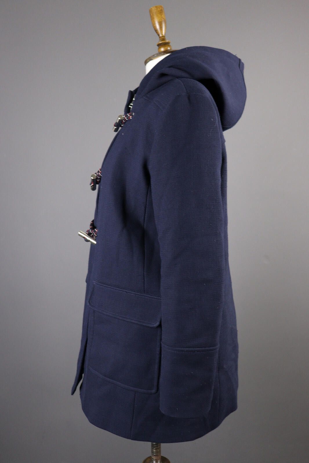 Designer Claudie Pierlot Wool Blue Duffle Coat Winter Jacket Size 40 Size M / US 6-8 / IT 42-44 - 5 Thumbnail