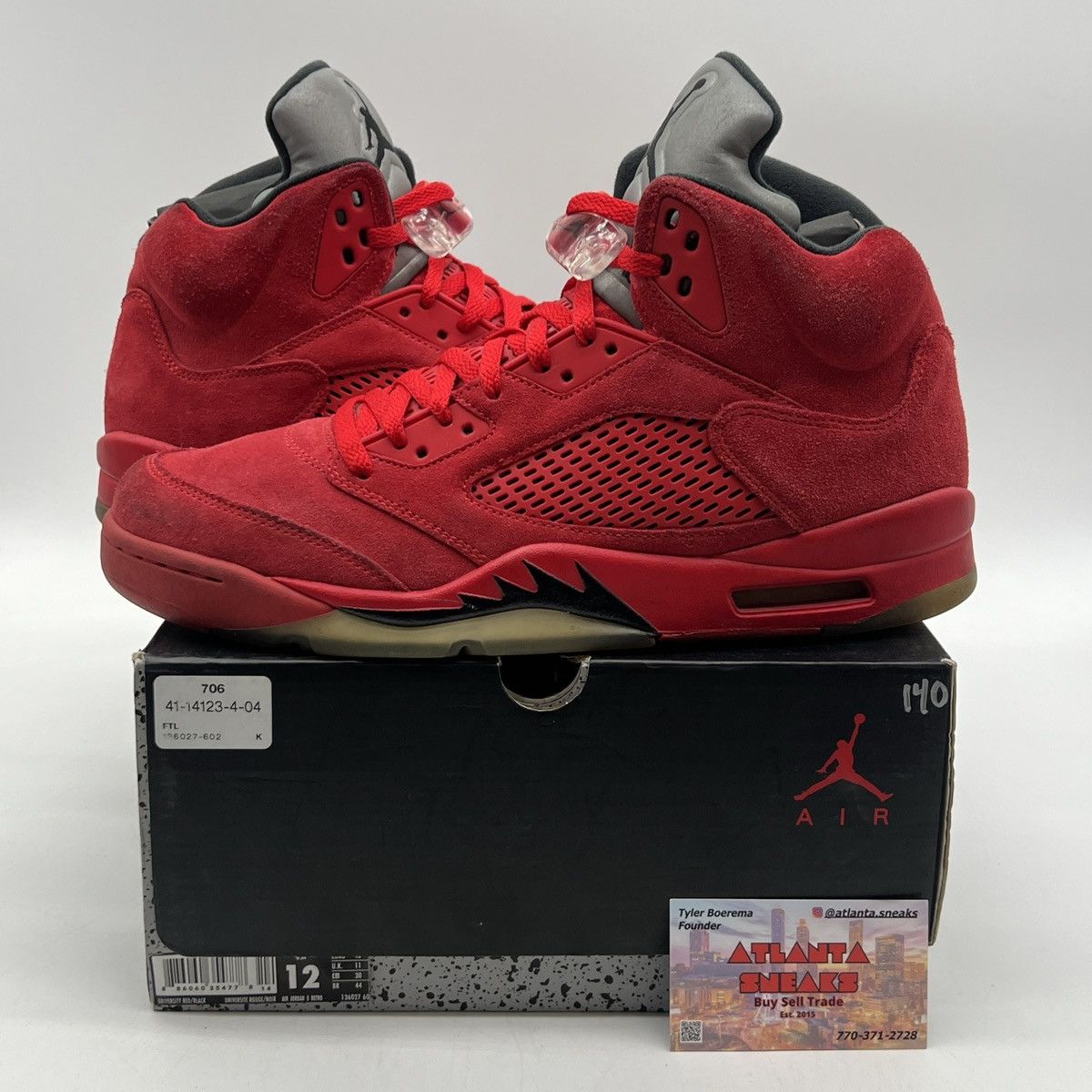 Jordan Brand Air Jordan 5 red suede Size US 12 / EU 45 - 1 Thumbnail