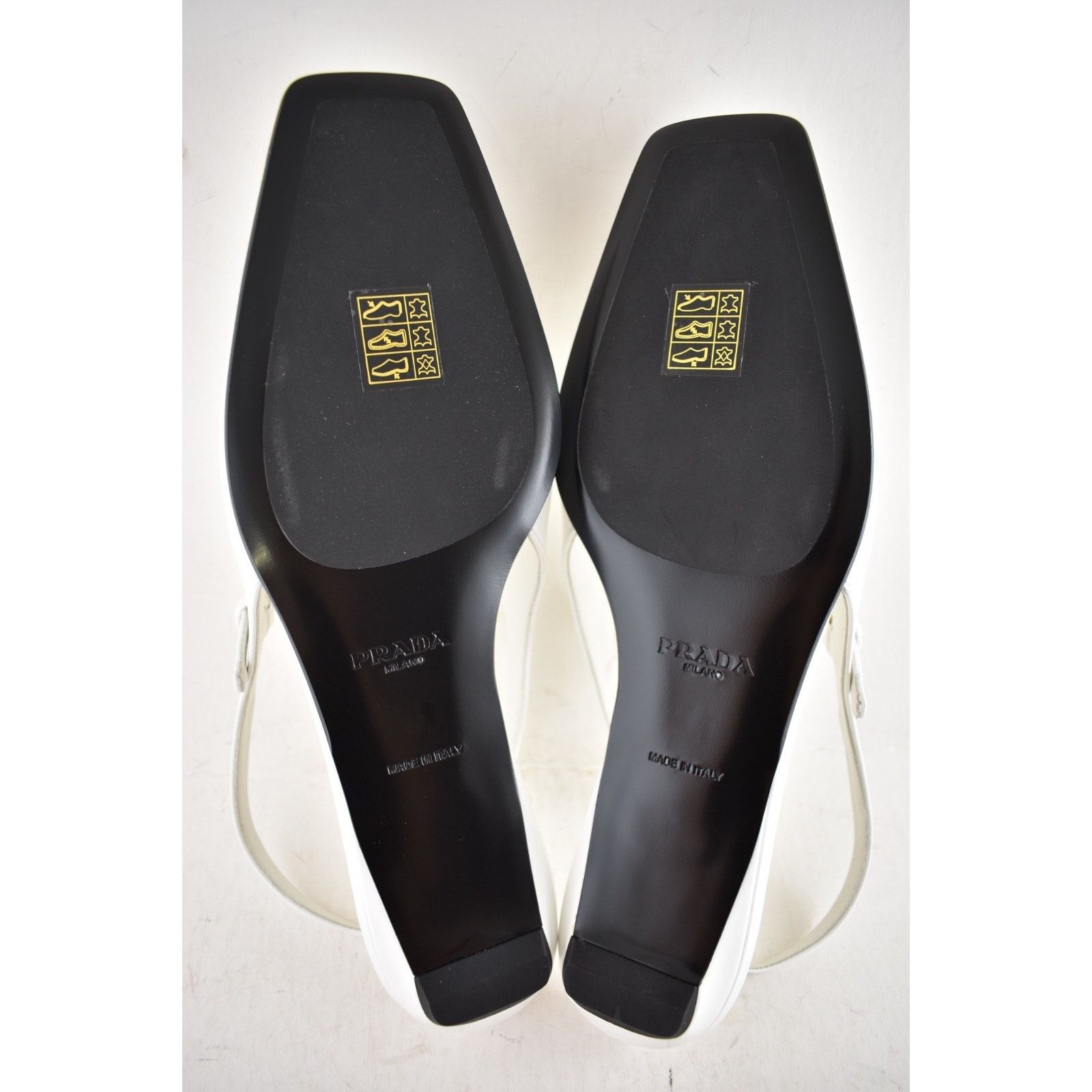 Prada Prada White Leather Mary Jane Slingback Ballet Flat 39.5 Size US 9.5 / IT 39.5 - 18 Thumbnail