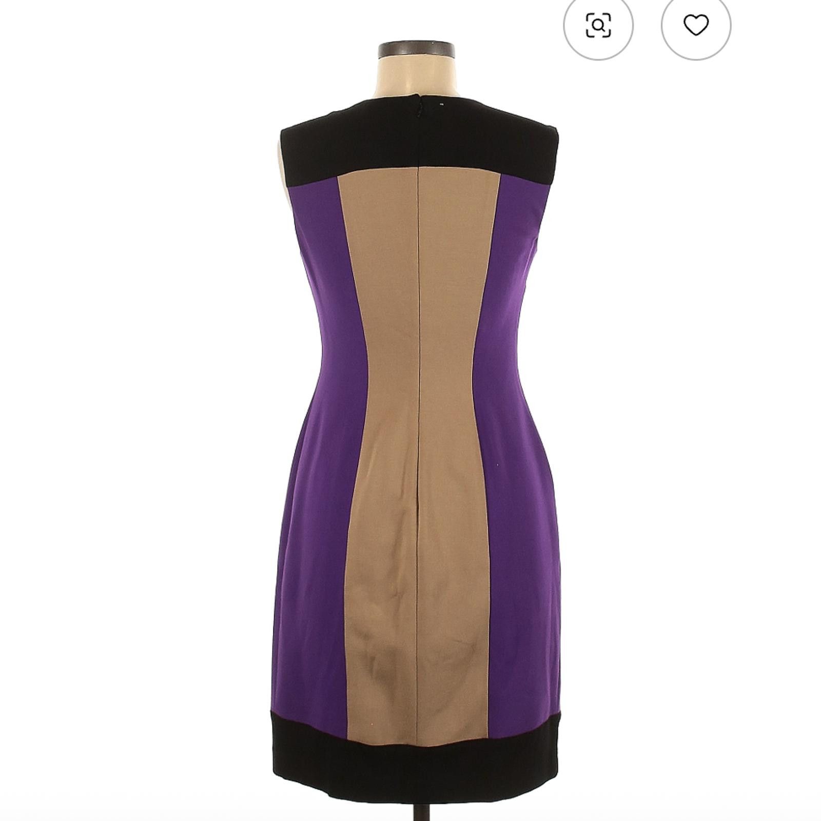 Other Cache Colorblock Purple Cocktail Dress Size 8 Size M / US 6-8 / IT 42-44 - 2 Thumbnail