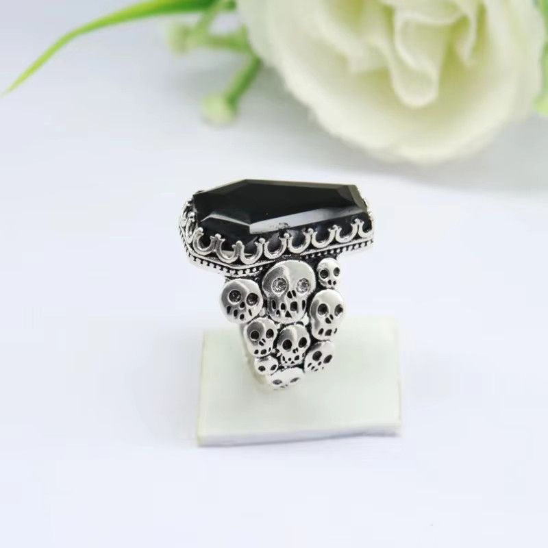 Jewelry Vintage Skull Coffin Ring Size ONE SIZE - 4 Thumbnail