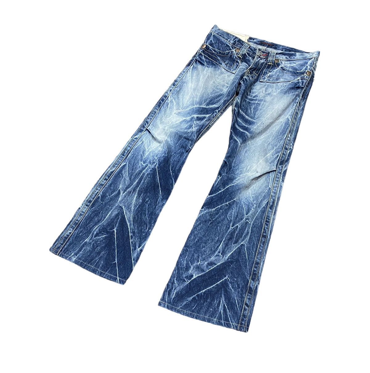 Designer × Japanese Brand Blue Way Flare Boot Cut Ladies Denim Jeans W32” Size 32" / US 10 / IT 46 - 3 Thumbnail