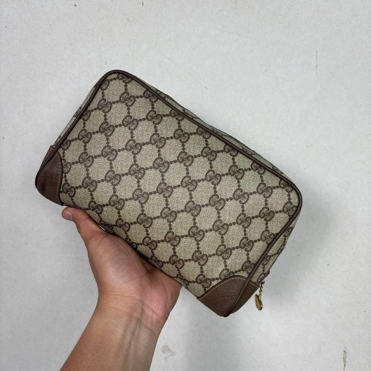 Gucci GUCCI GG PLUS SECOND CLUTCH BAG LEATHER ITALY BEIGE Size ONE SIZE - 3 Thumbnail