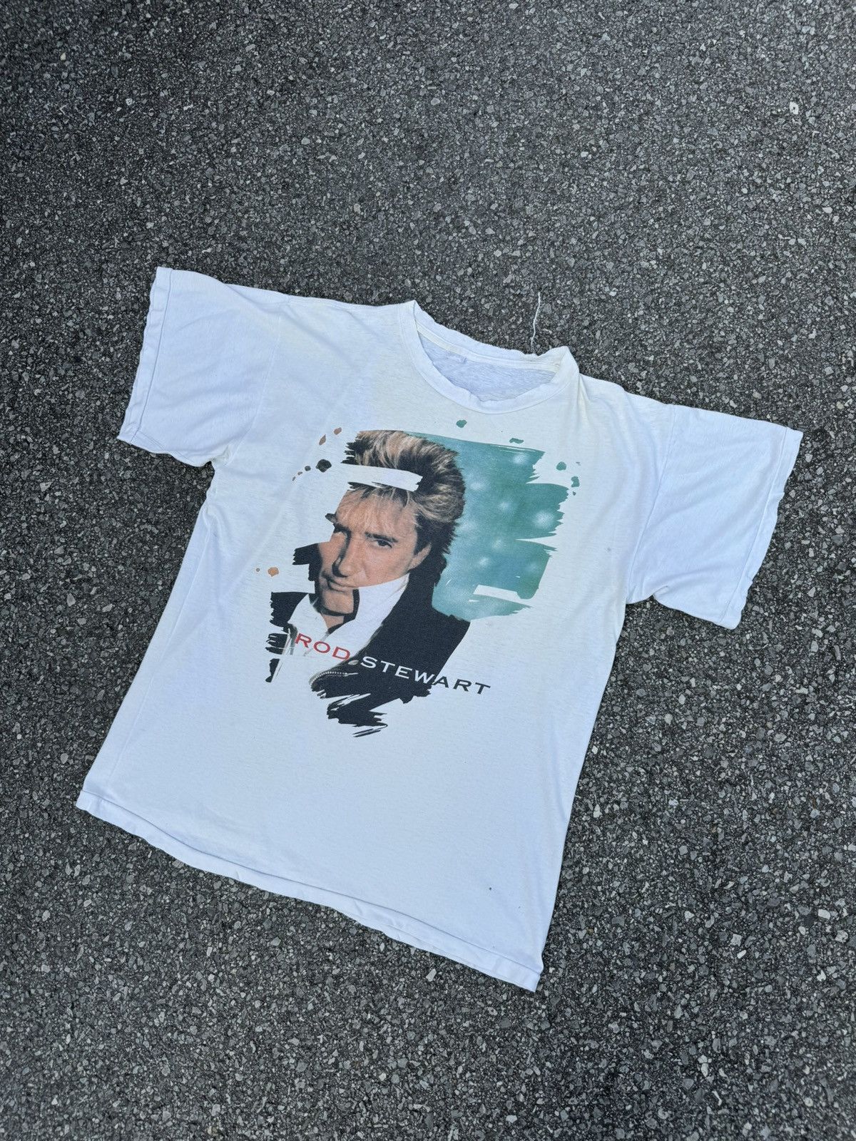 Band Tees × Vintage Rod Stewart Vintage 90s merch tour single stitch rare rock Size US L / EU 52-54 / 3 - 3 Thumbnail