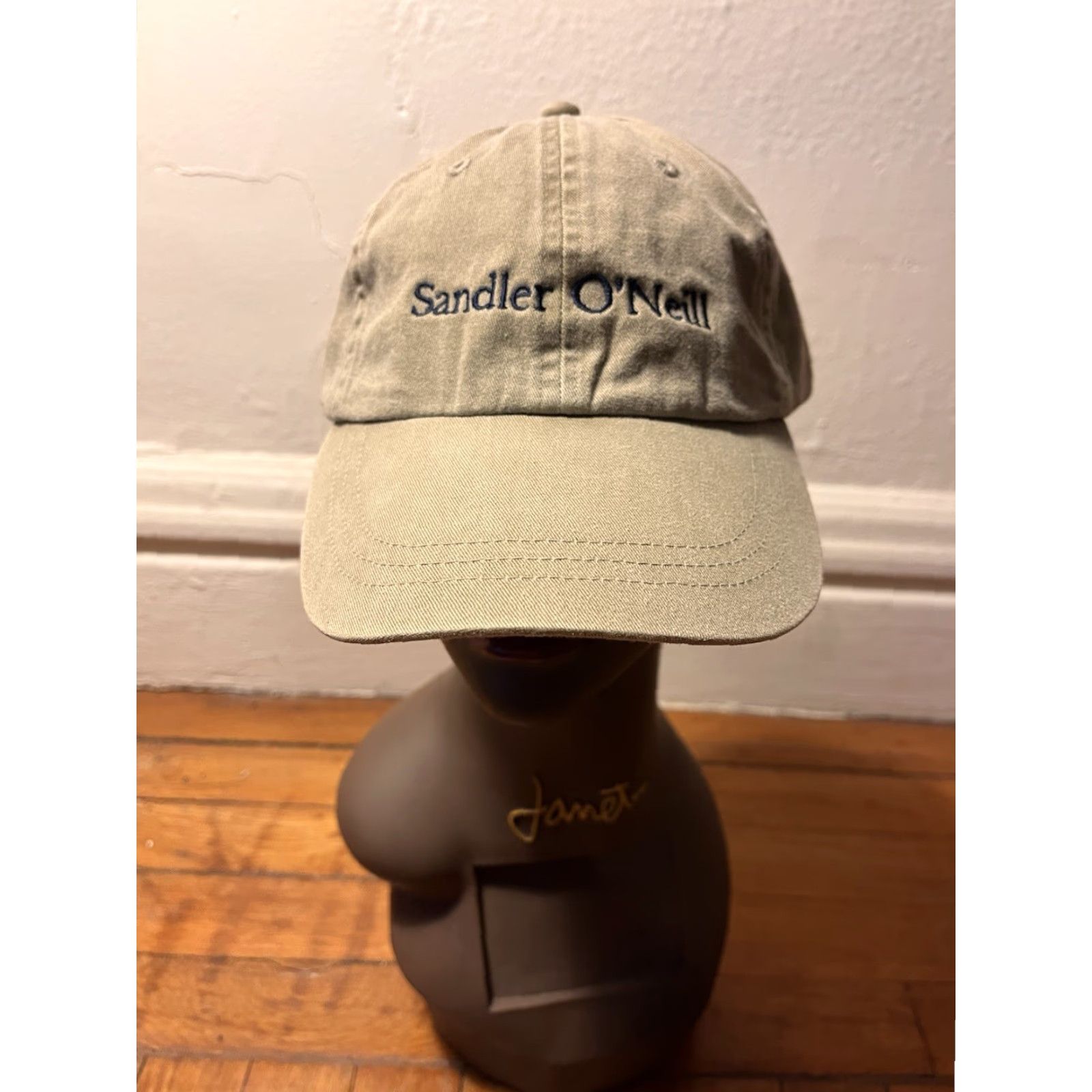 Vintage VINTAGE Adams Sandler O’Neill Hat Beige 90s World Trade Center 104th Floor Snapback One Size Men Adjustable Beige Hat Size ONE SIZE - 2 Thumbnail
