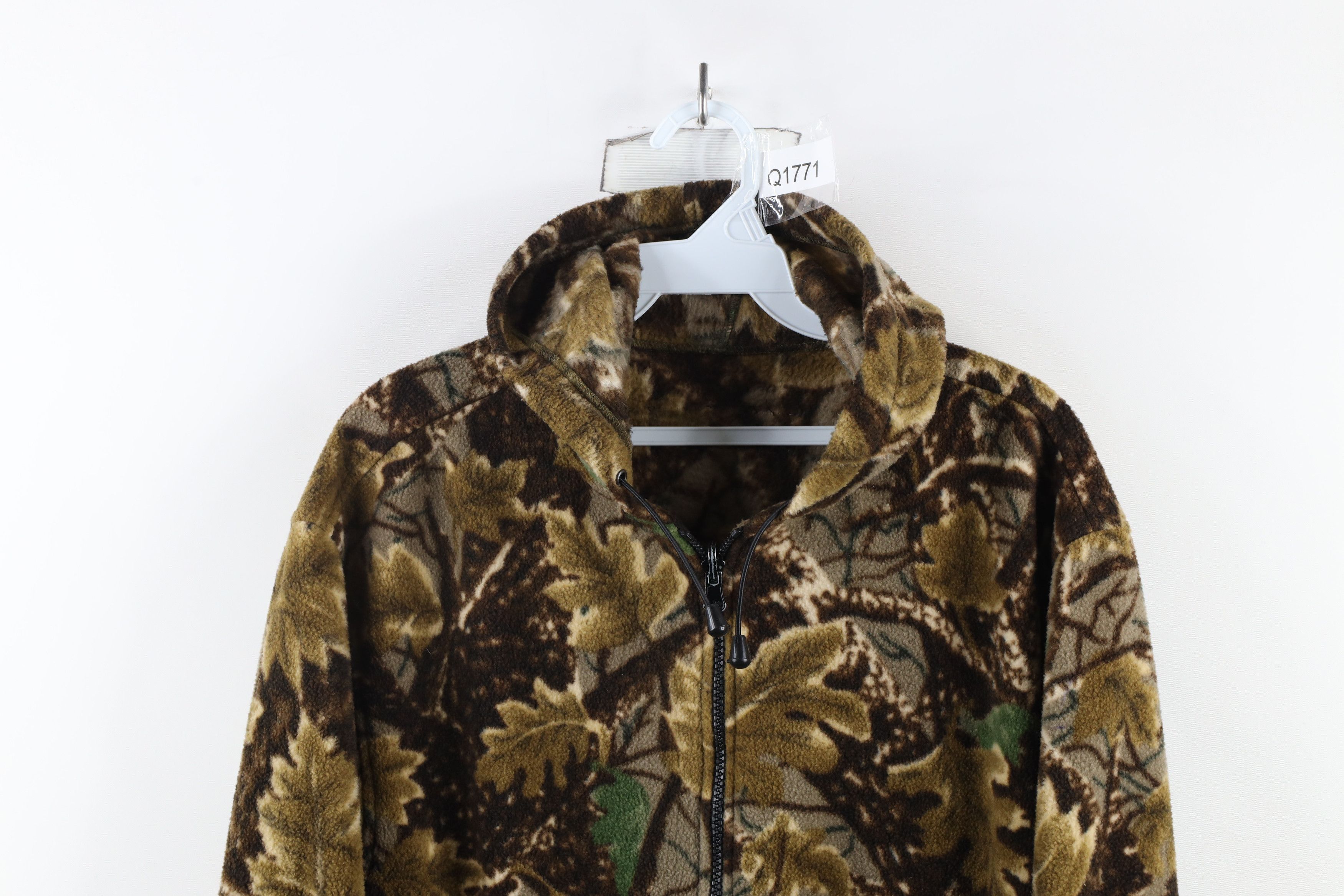 Vintage Vintage 90s Streetwear Camouflage Fleece Hoodie Sweatshirt Size US M / EU 48-50 / 2 - 2 Thumbnail
