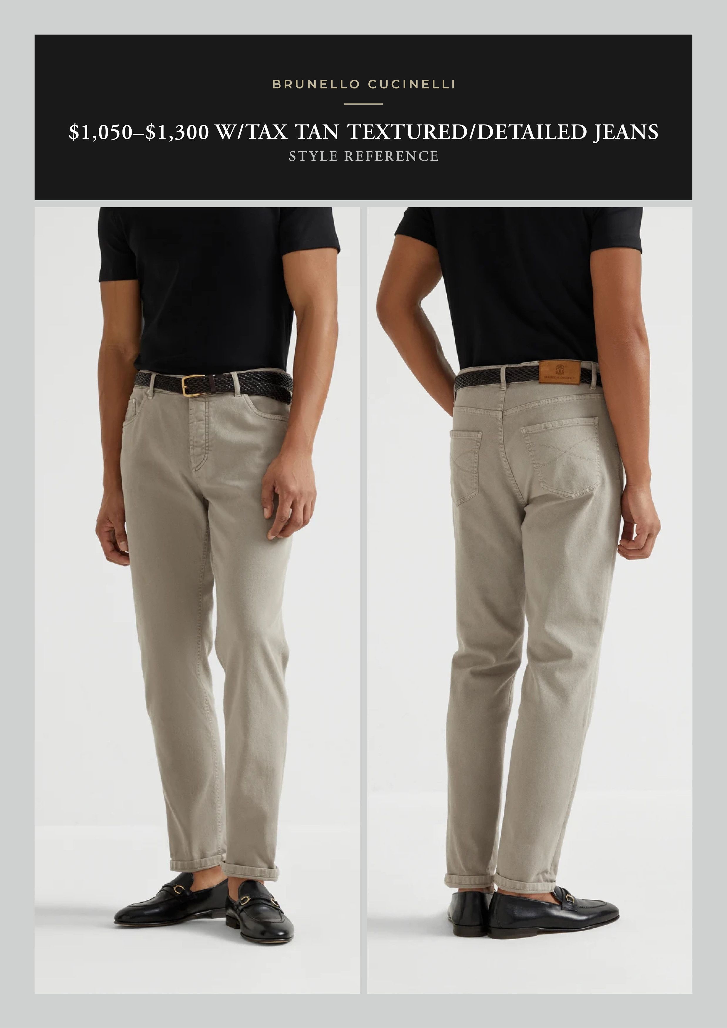 Brunello Cucinelli Best Dressed $1,050 BRUNELLO CUCINELLI Slim Fit Tan Jeans Size US 34 / EU 50 - 9 Thumbnail