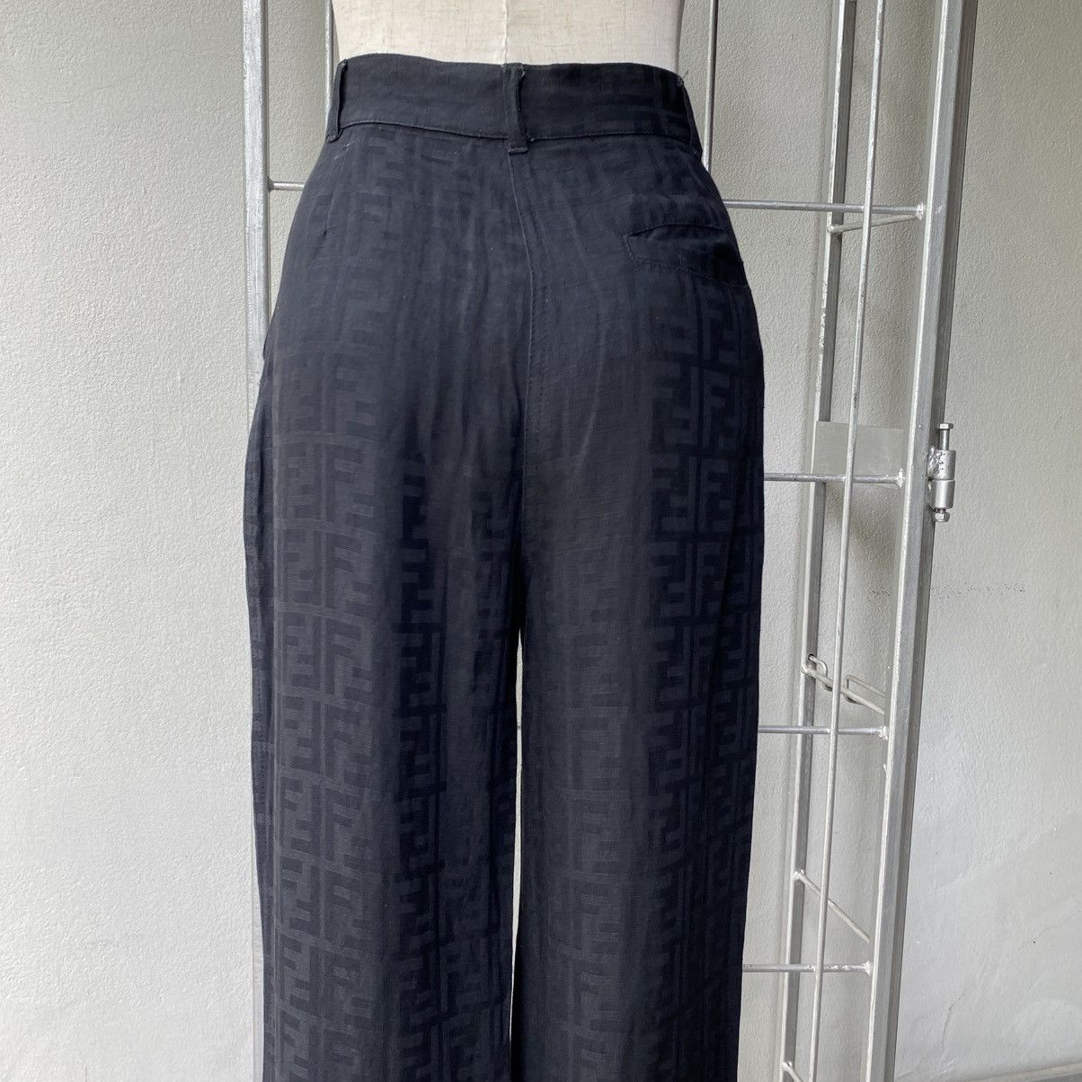 Fendi FENDI Black Monogram Pattern Pants Size 28" / US 6 / IT 42 - 4 Thumbnail