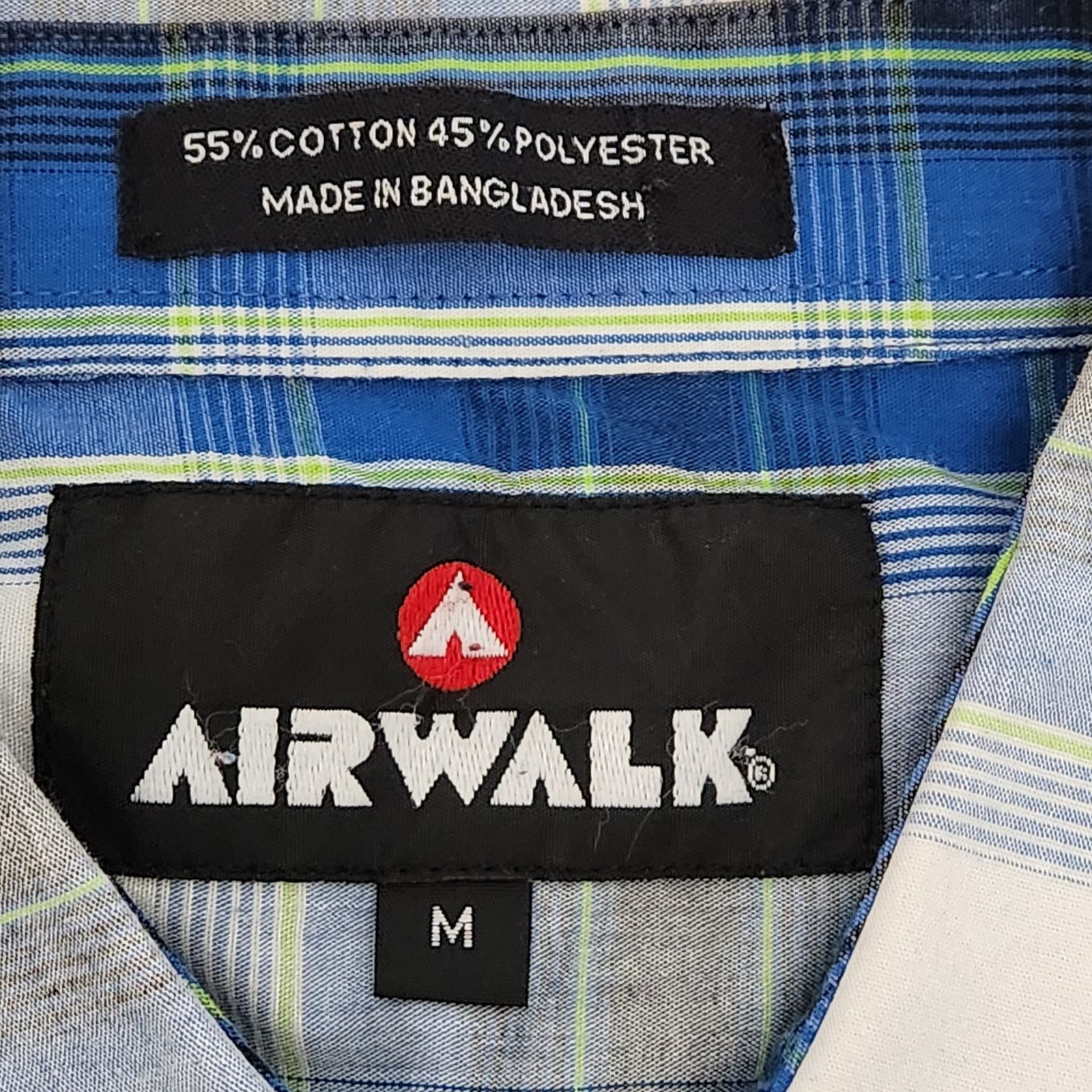 Other Airwalk Blue White Plaid Button Up Short Sleeve Shirt Medium Size US M / EU 48-50 / 2 - 4 Thumbnail
