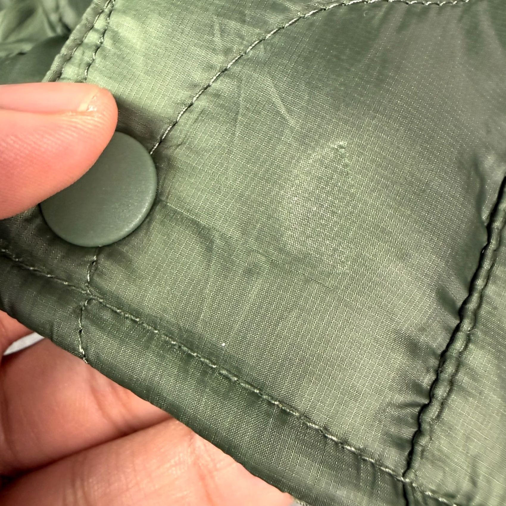 Gap Gap Recycled Lightweight Puffer Jacket Men M Jungle Green Quilted Button Snap Military Bomber Size US M / EU 48-50 / 2 - 4 Thumbnail