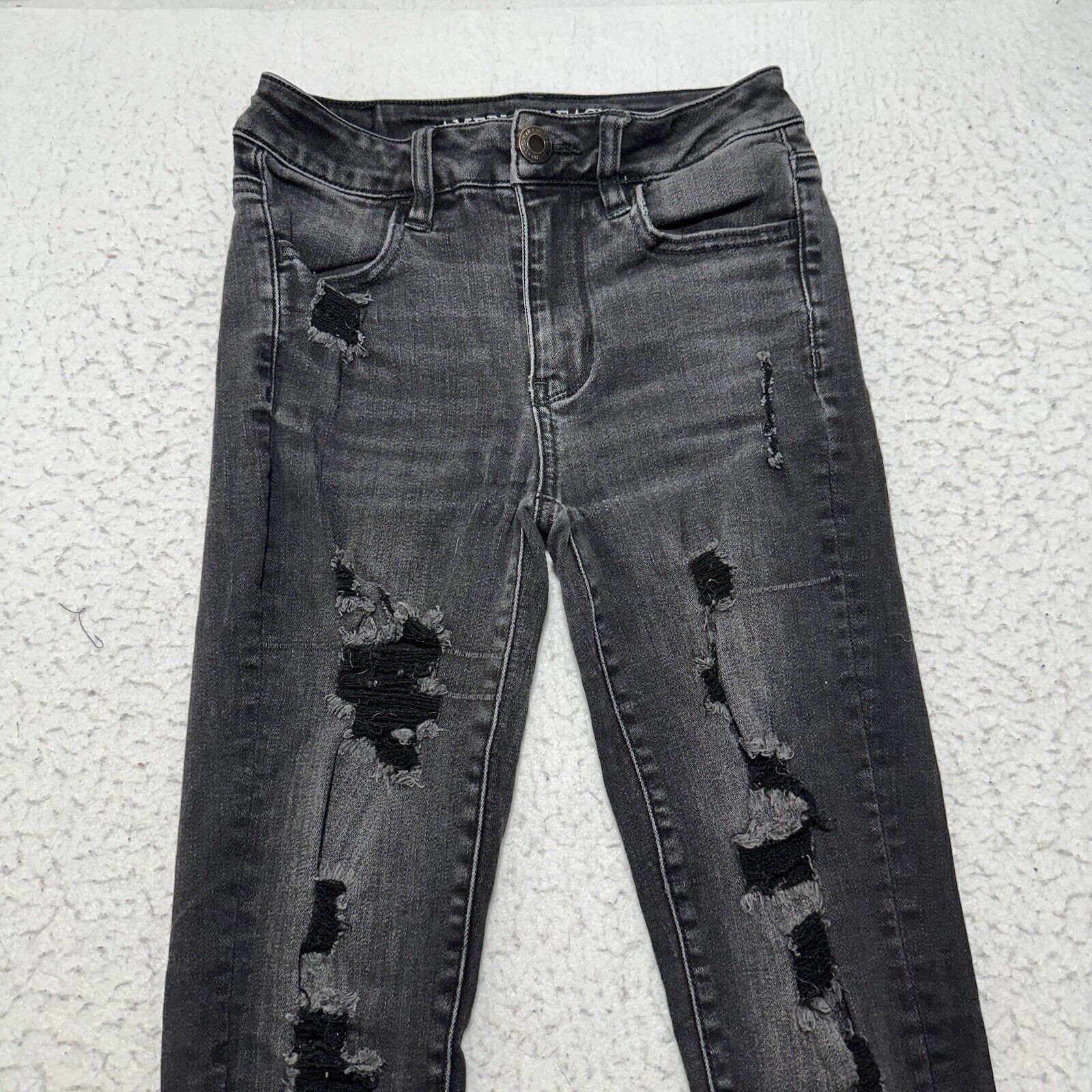 American Eagle Outfitters American Eagle 2 Regular Super Stretch HiRise Jegging Ripped Size 26" / US 2 / IT 38 - 2 Thumbnail