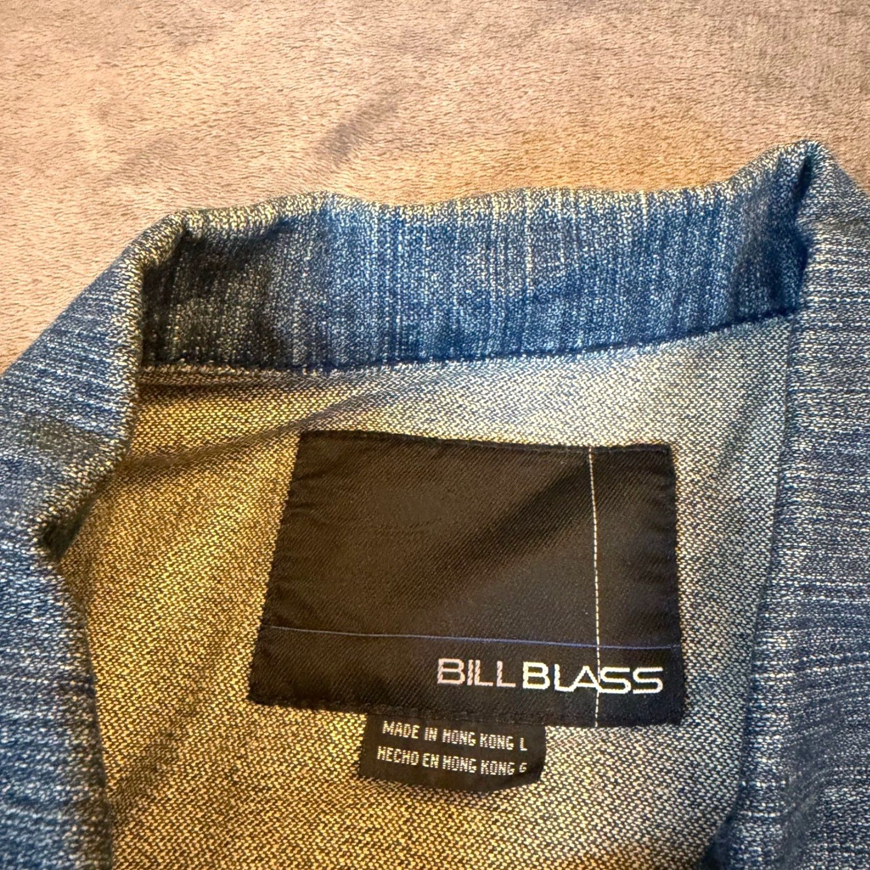 Bill Blass Bill Blass Denim Jacket Vintage Mens Size L Jacket Men Blue Denim Button Front Chest Pockets Solid Classic Motorcycle Casual Modern Everyday Trousers? Size US 33 - 3 Thumbnail