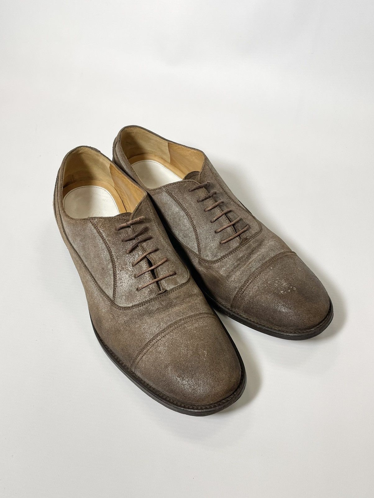 Maison Margiela ‘Mould’ Effect Suede Oxford Shoes Size US 11 / EU 44 - 3 Thumbnail